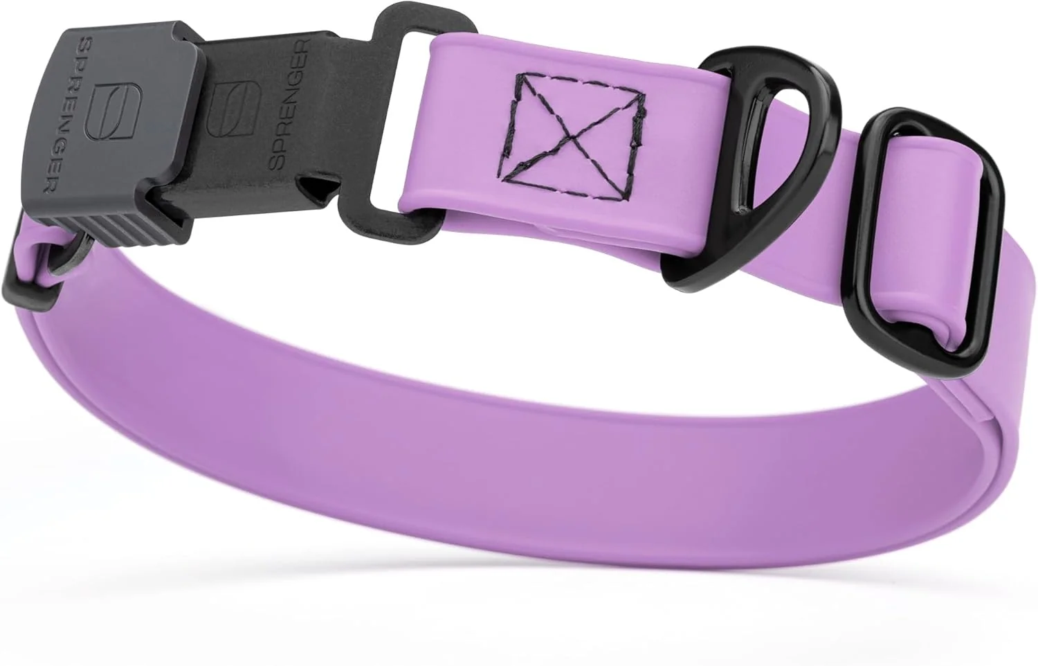 Smooth Dogline Biothane Waterproof Dog Collar with Herm Sprenger Black Stainless Steel Quick Release Buckle – Heavy Duty Tactical Durable Collar for Dogs – Comfortable Safe Pet Collar W3 4 L12-19 Amethyst Trendy
