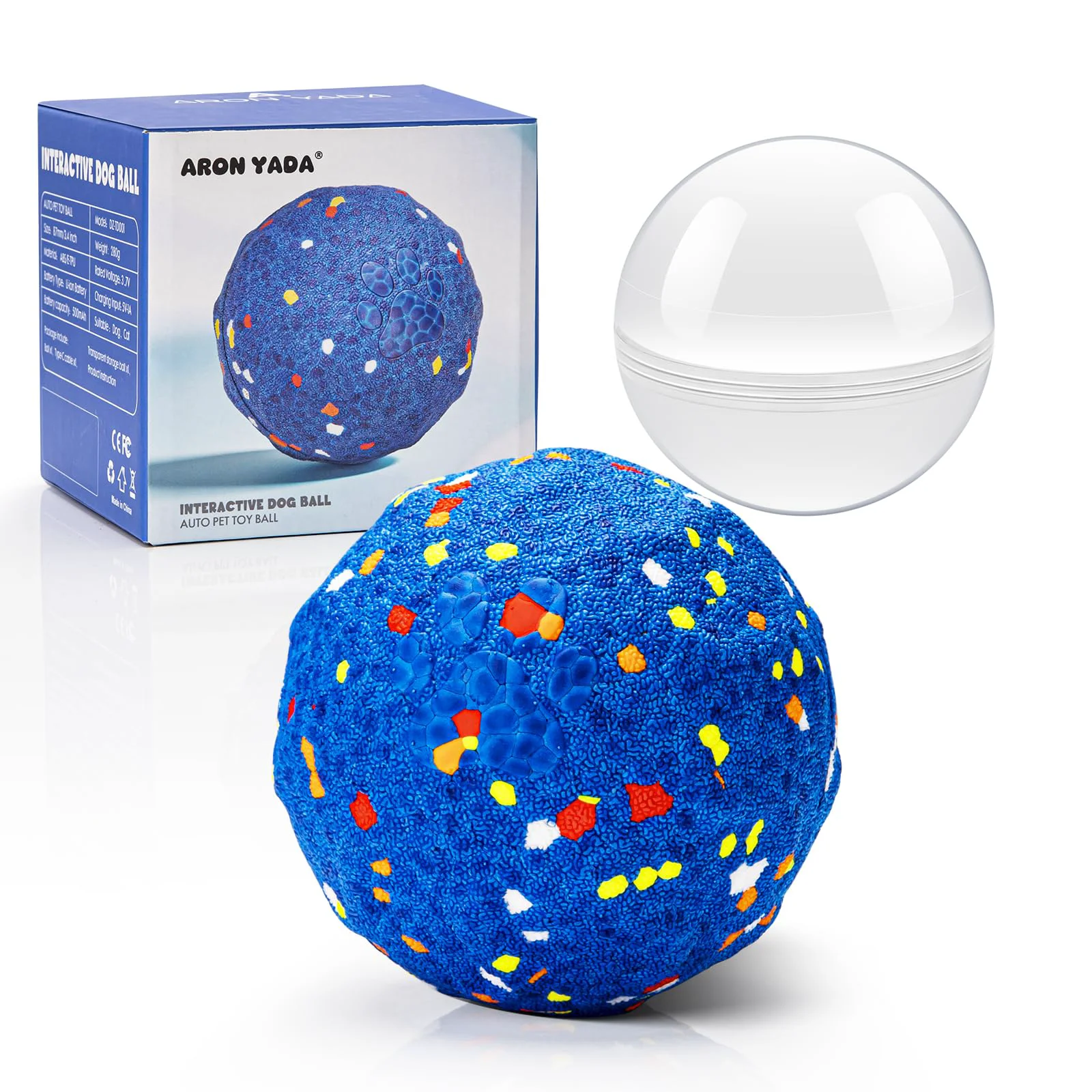 Dependable AronYada 2025 Smart Interactive Dog Ball for Aggressive Chewers – Self-Moving Durable Environmentally Friendly