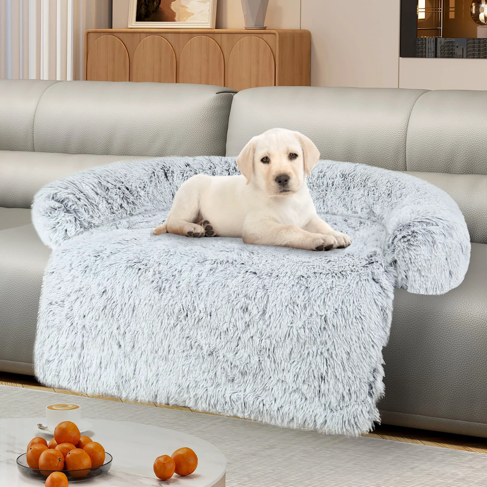 Professional Wn's Day Luxurious Dog Couch Bed Protector with Memory Foam Edges Removable Plush Cover Waterproof Mat First-Class