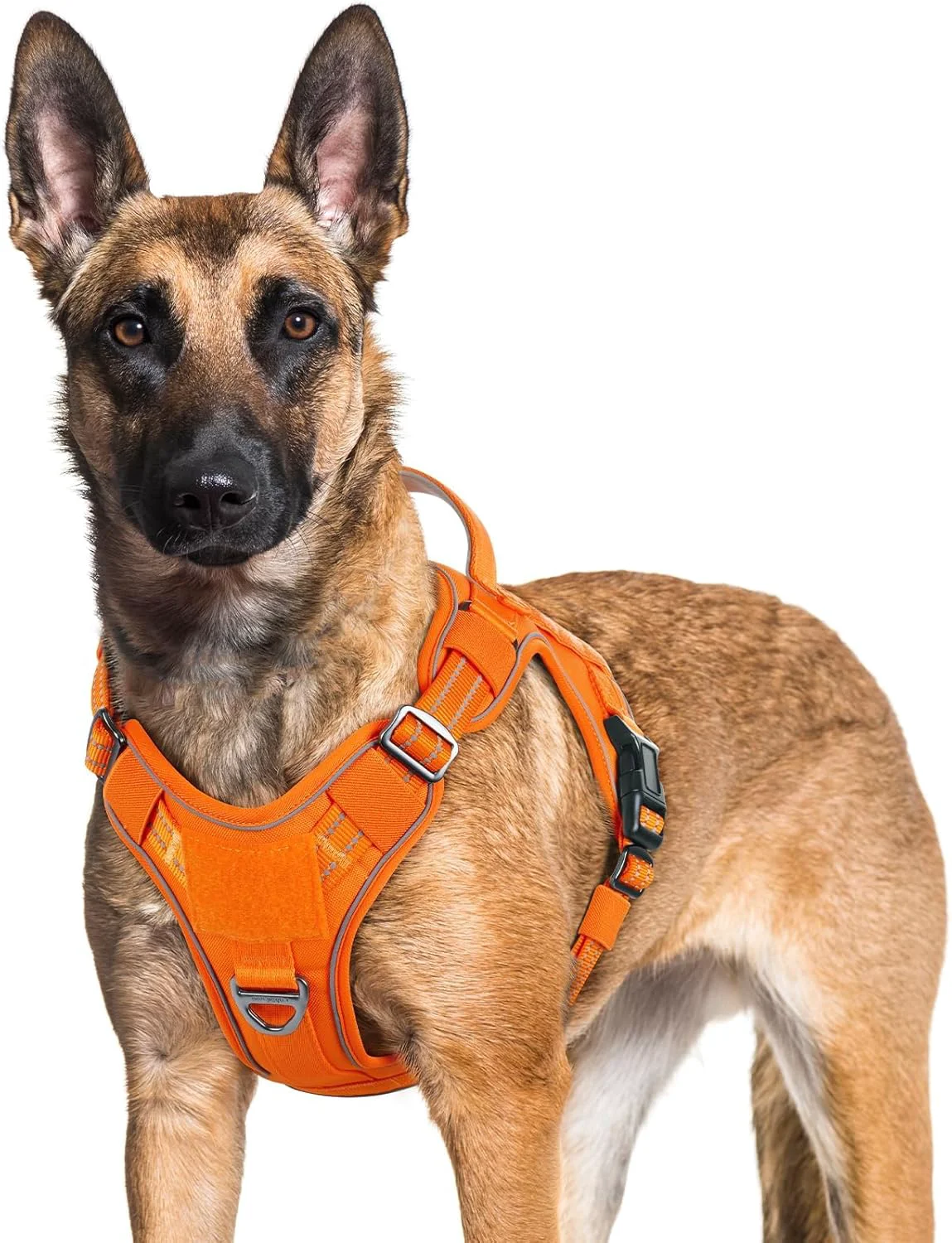Luxury rabbitgoo Dog Harness for Large Dogs No Pull Tactical Service Pet Vest with Molle and Control Handle Adjustable and Reflective Military Harness for Easy Walking and Training Orange XL Advanced