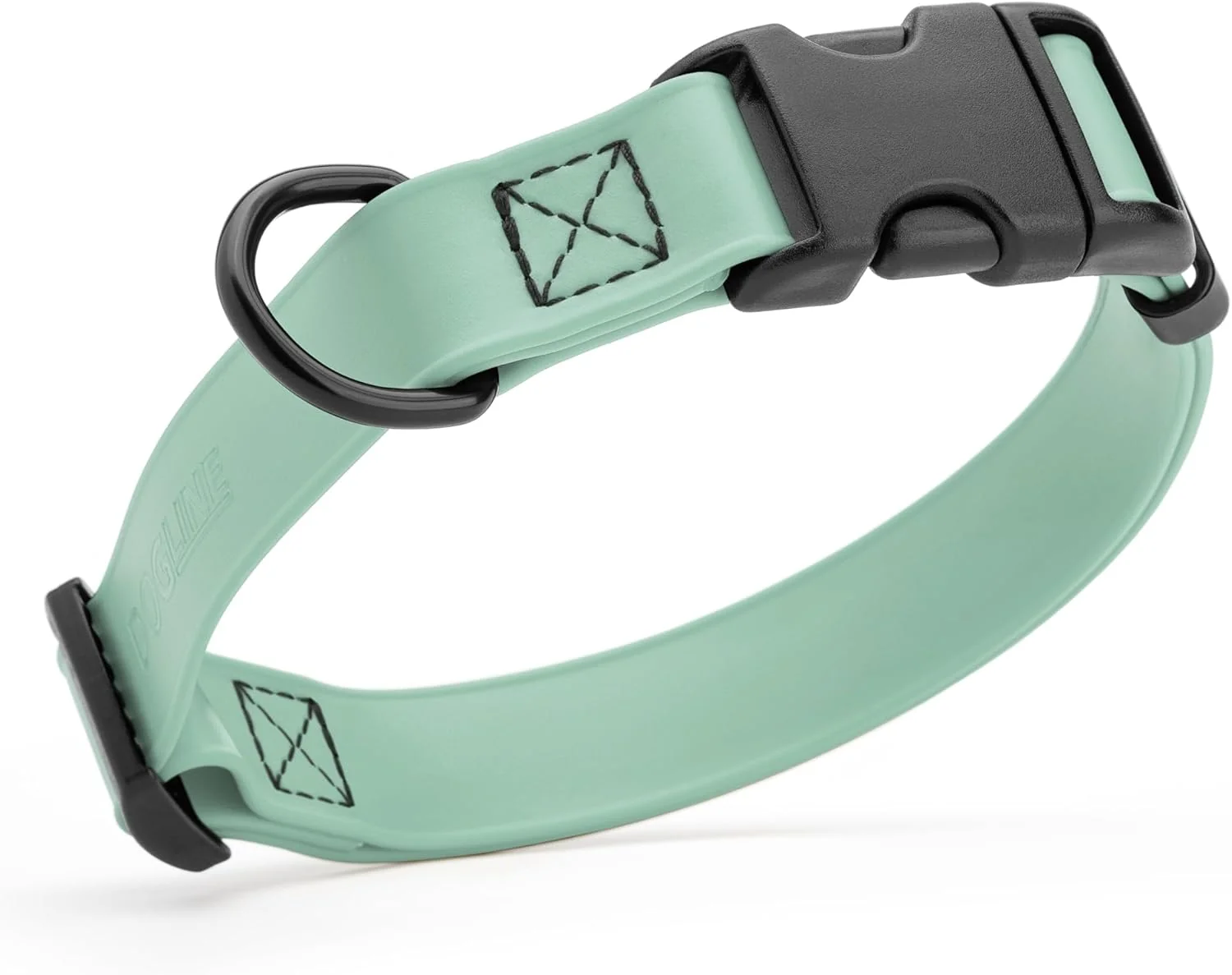 Natural Dogline Biothane Waterproof Dog Collar with Quick Release Buckle Strong Coated Nylon Webbing with Odor- Proof for Easy Care Easy to Clean Fits Small Medium Large Dogs Sage Green 3 4 W 12-19 L Powerful