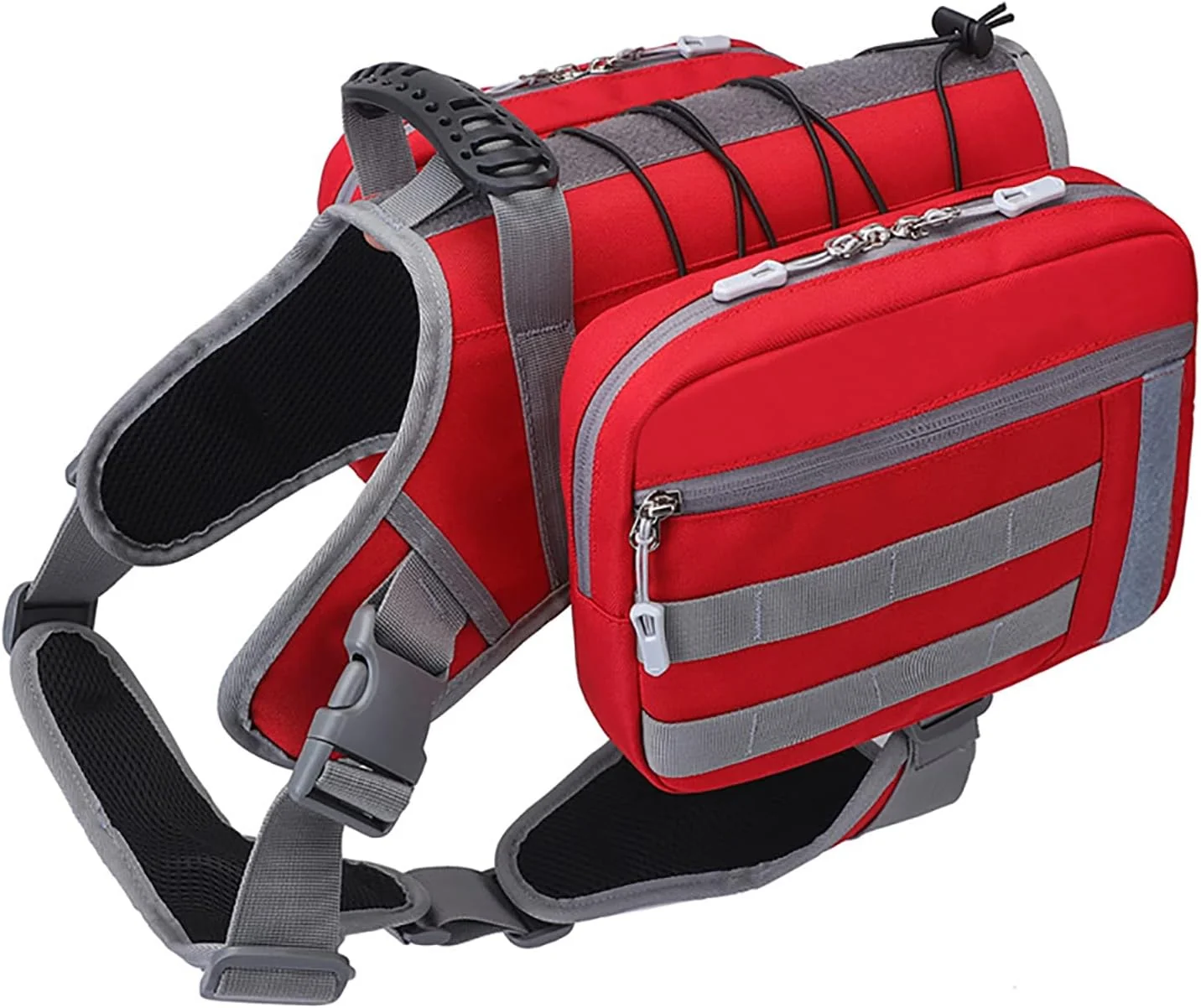 Elegant BYGD Dog Hiking Backpack Dog Backpack for Medium to Large Dogs with Large Capacity 2 Spacious Side Bags for Walking Training Running Harnessing Outdoor Hiking L XL Red . Exceptional