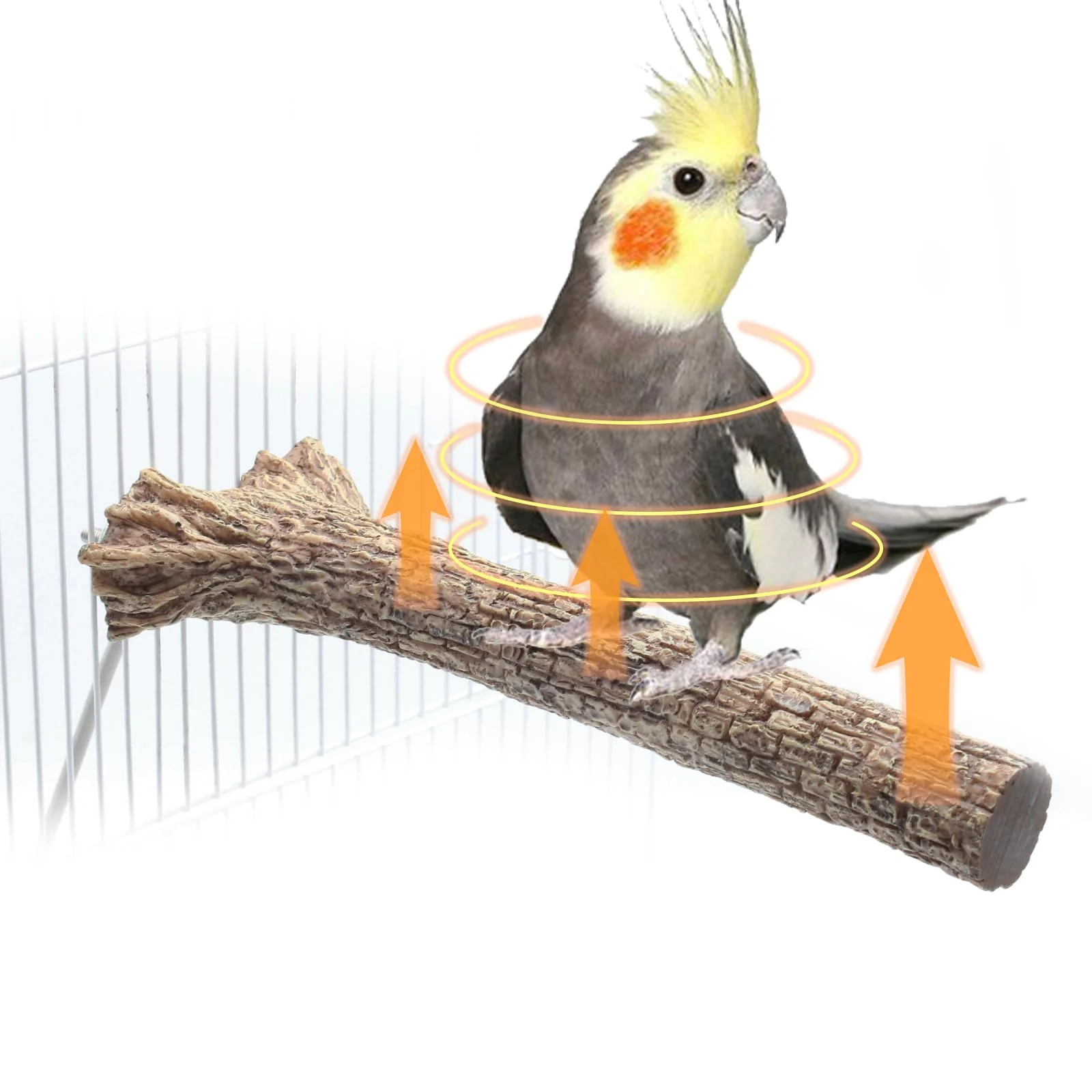Responsible GIFANK Heated Bird Perch for Cage — Warmth Safety Natural Tree-Branch Design Versatile
