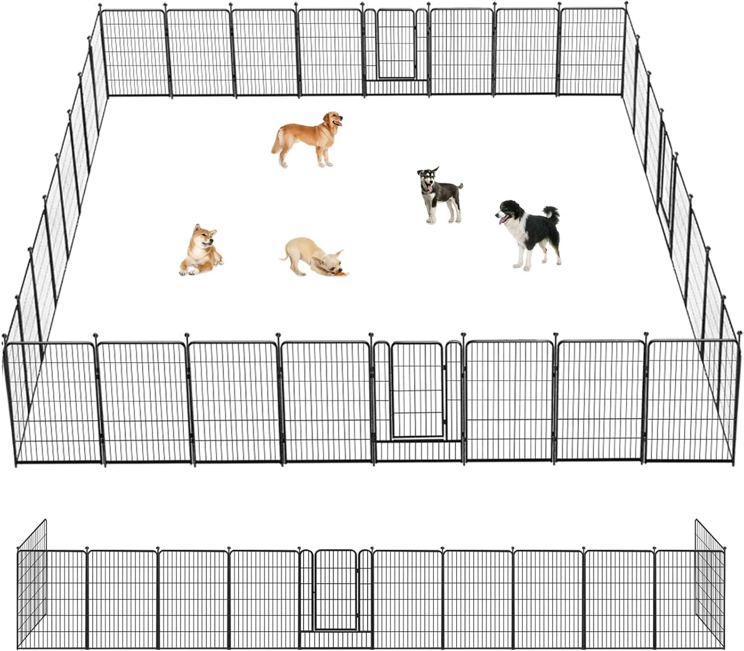 Environmentally Friendly Dog Playpen 40 inch 32 Panels Indoor Outdoor Dog Pen for Large Medium Small Dogs Heavy Duty Metal Dog Fence Outdoor for Yard Puppy Playpen with Door Portable Pet Fence for RV Camping Yard Expertly Made