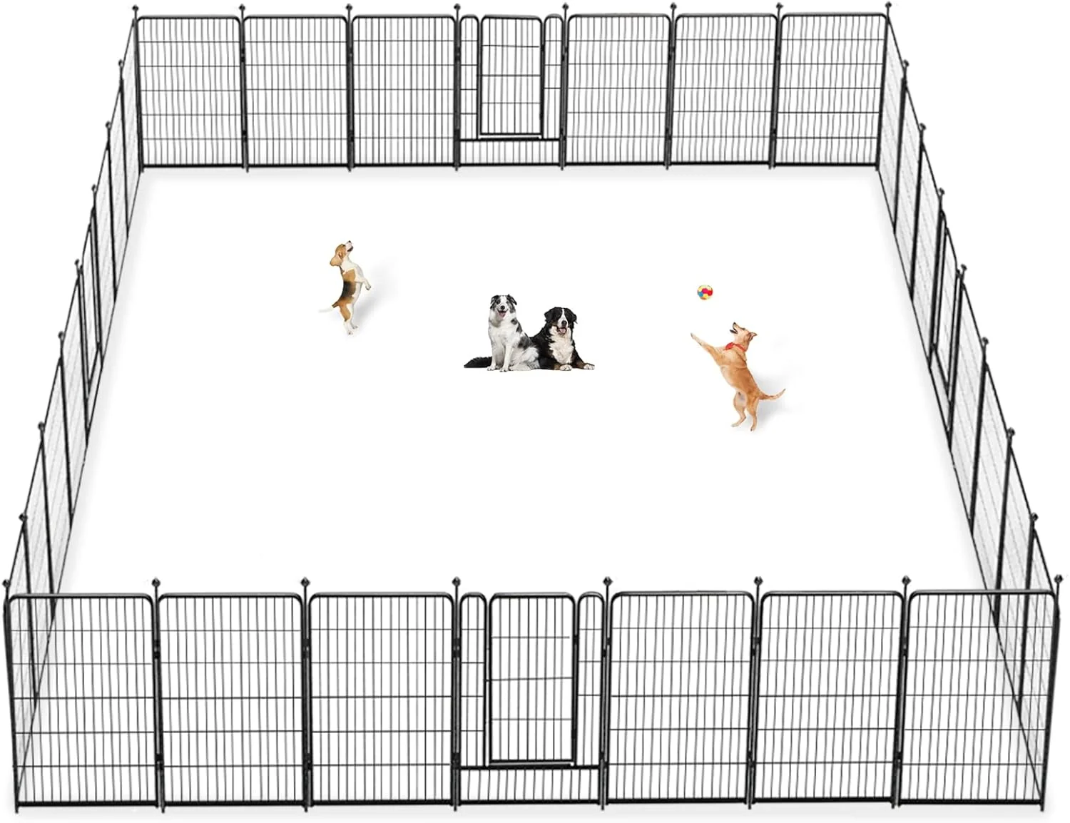 Long-Lasting Dog Playpen 40 inch 30 Panels Indoor Outdoor Dog Pen for Large Medium Small Dogs Heavy Duty Metal Dog Fence Outdoor for Yard Puppy Playpen with Door Portable Pet Fence for RV Camping Yard High-Quality