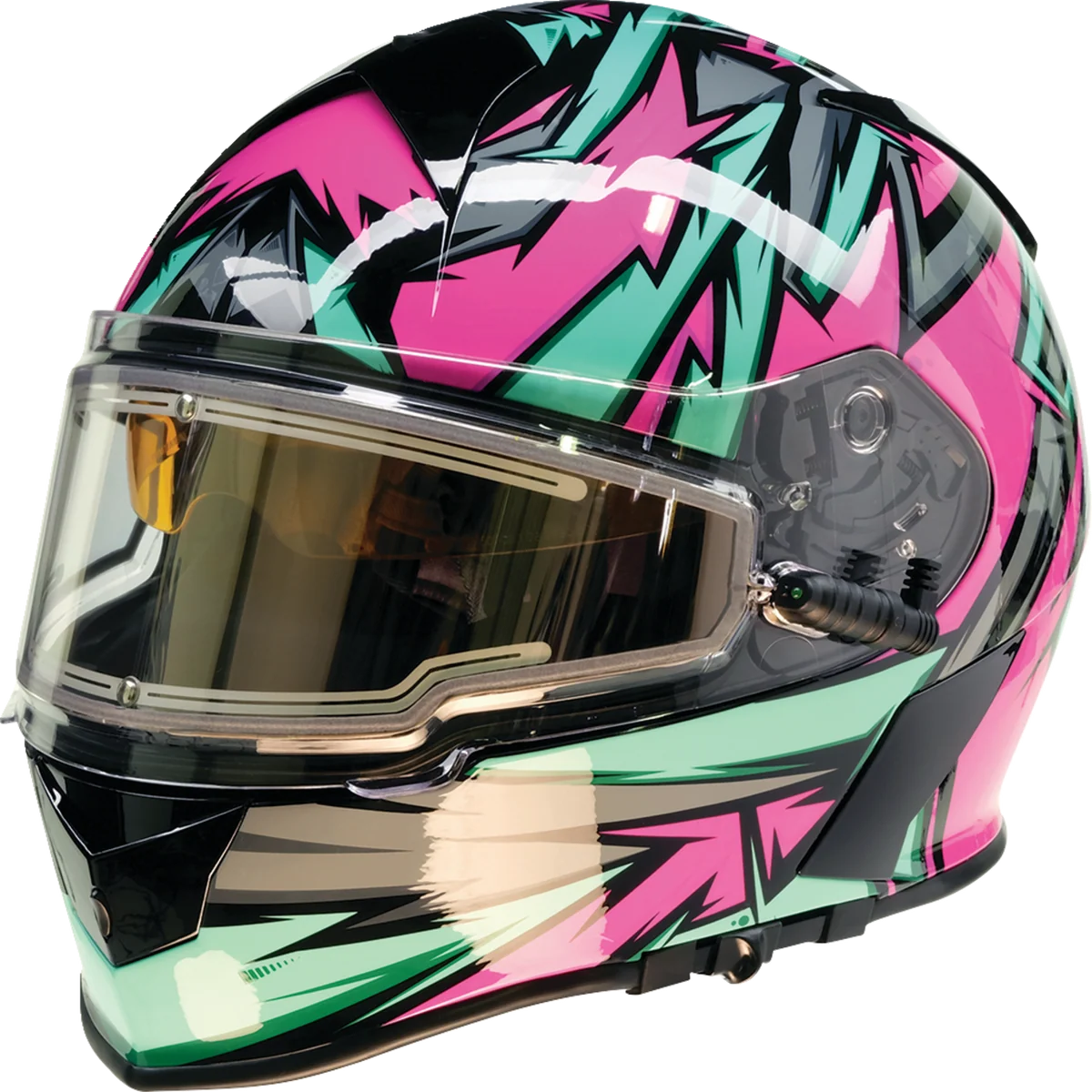 Contemporary Z1R Warrant Helmet - Neuron - Pink Teal - Large 0101-17214 Luxury