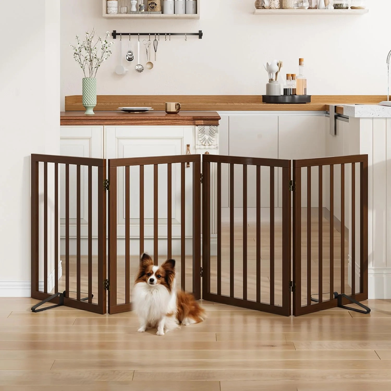 Soft Dog Gate for Stairs. Sized and styled for homes not just a listing photo. Fine