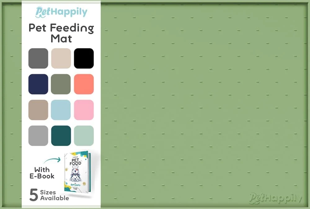 Lightweight Dog Food Mat - Raised Edges Dogs Mat for Food and Water Prevent Spill Waterproof Cat Food Mats Protect Floors Easy Clean Dog Bowl Mats for Food and Water Silicone Pet Food Tray High-Quality