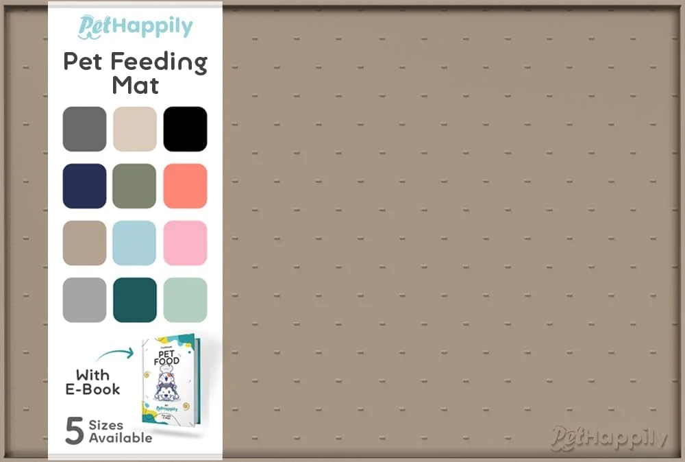 Exclusive Dog Food Mat - 24x15 Raised Edges Dogs Mat for Food and Water Prevent Spill Waterproof Cat Food Mats Protect Floors Easy Clean Dog Bowl Mats for Food and Water Silicone Pet Feeding Placemats Smooth
