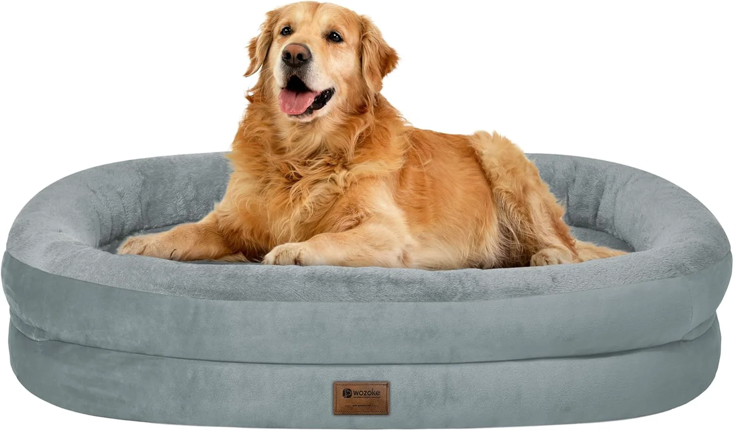 High-Performance Orthopedic Waterproof Large Dog Bed Memory Foam Washable Dog Bed with Bolsters - XL Removable Orthopedic Cover for Medium Large Sized Pet - Non-Slip Bottom - Grey Eco-Friendly