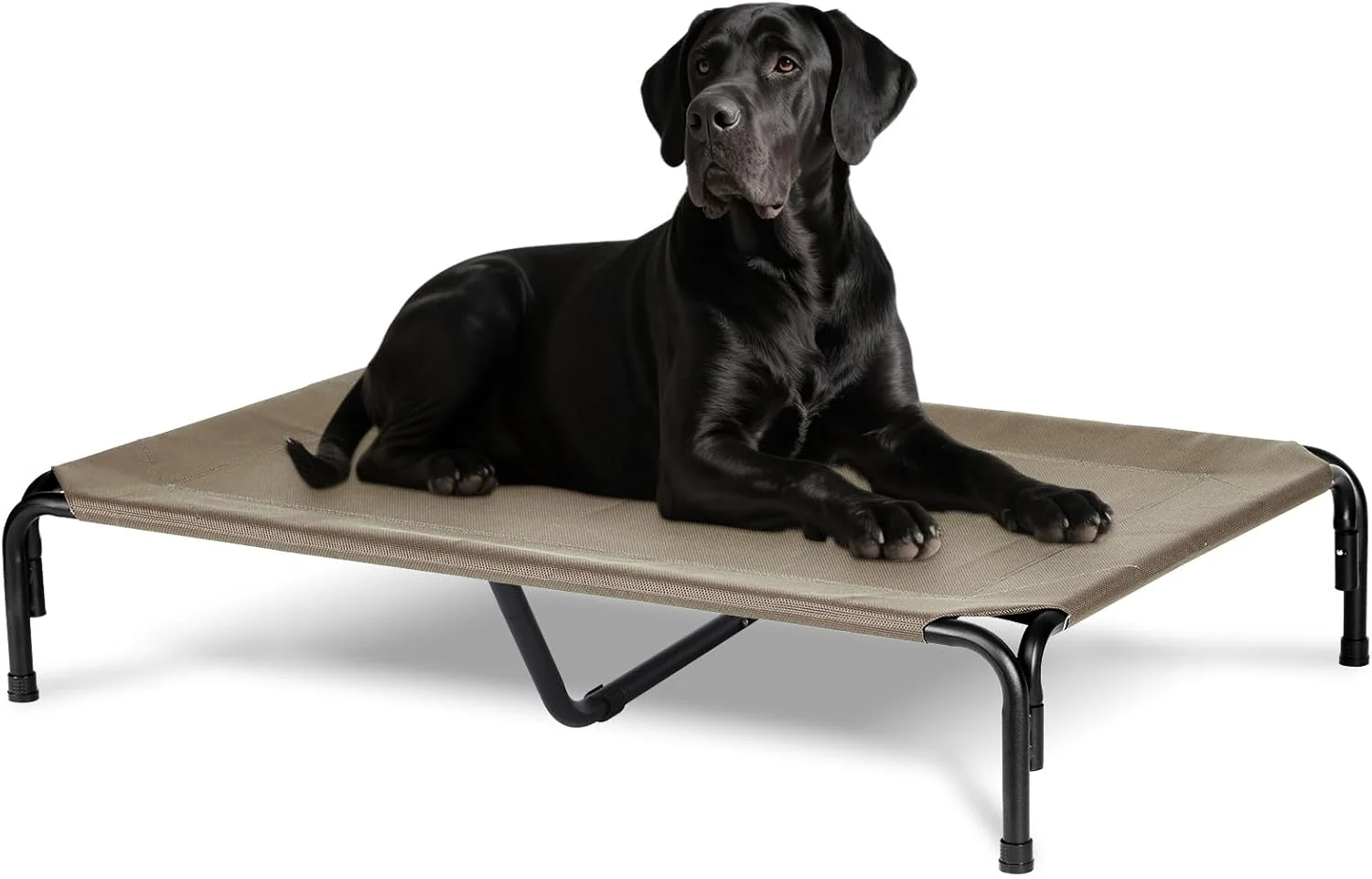 Elegant d Dog Bed for Outdoor XXL Raised Dog Cot Indestructible with Washable Mesh Cooling Summer Pet Cot Chew Proof for Outside Camping Travel 51 inch Brown Elite
