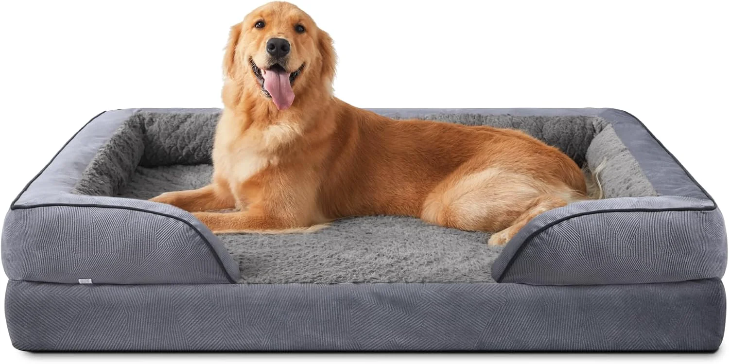 High-Quality INVENHO Orthopedic Dog Beds Large Sized XL Washable Dog Sofa with Egg-Crate Foam Waterproof Lining and Non-Skid Bottom Elegant