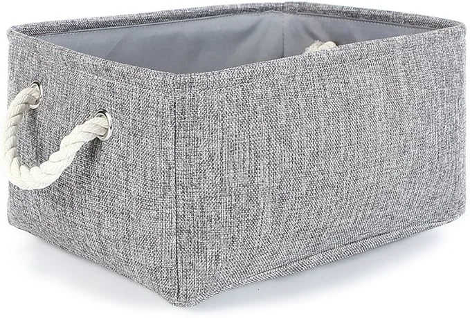 Selected TheWarmHome Storage Bins Basket - Storage Baskets for Organizing Shelves Home Closet Organizer for Book Shelf Organization Fabric Storage Cubes Medium Decorative Grey Basket GiftAbout ThisOverview Exclusive