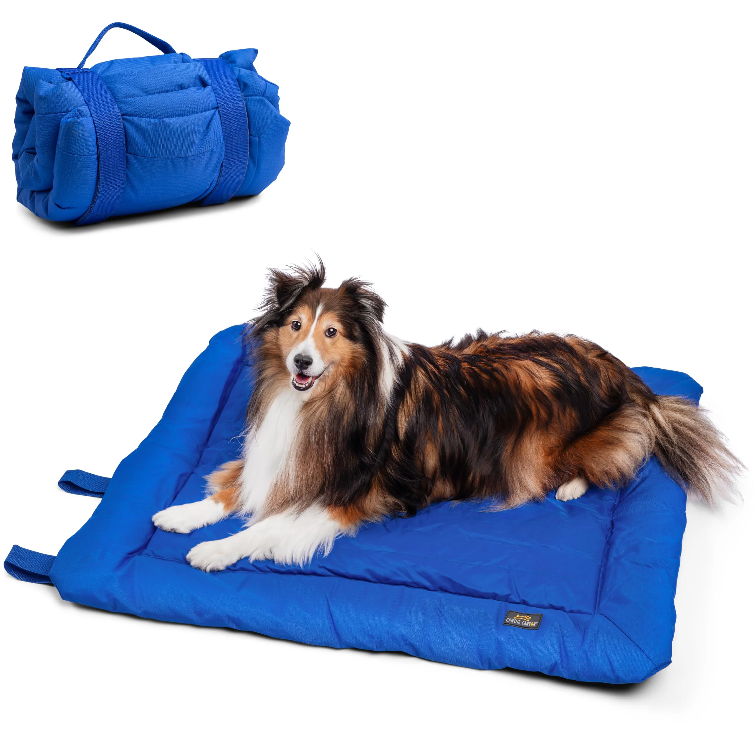 Stylish CANINE CANYON Travel Dog Bed – Foldable Water-Resistant Machine Washable for Medium Dogs Indoor Outdoor Optimized