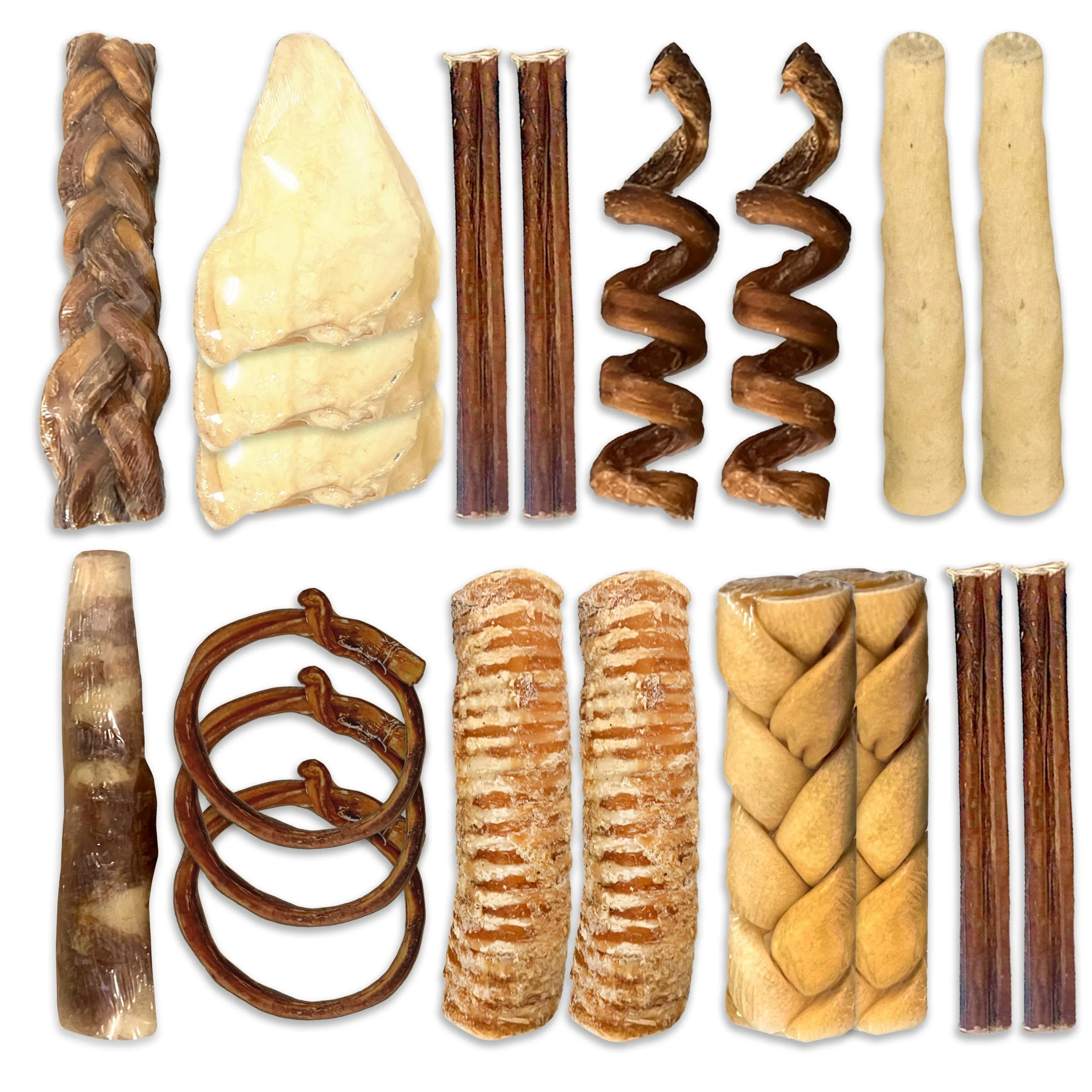 Refined HAPPY PET MART Variety Pack of Natural Dog Treats – 20 Count Long-Lasting Chews High-Performance