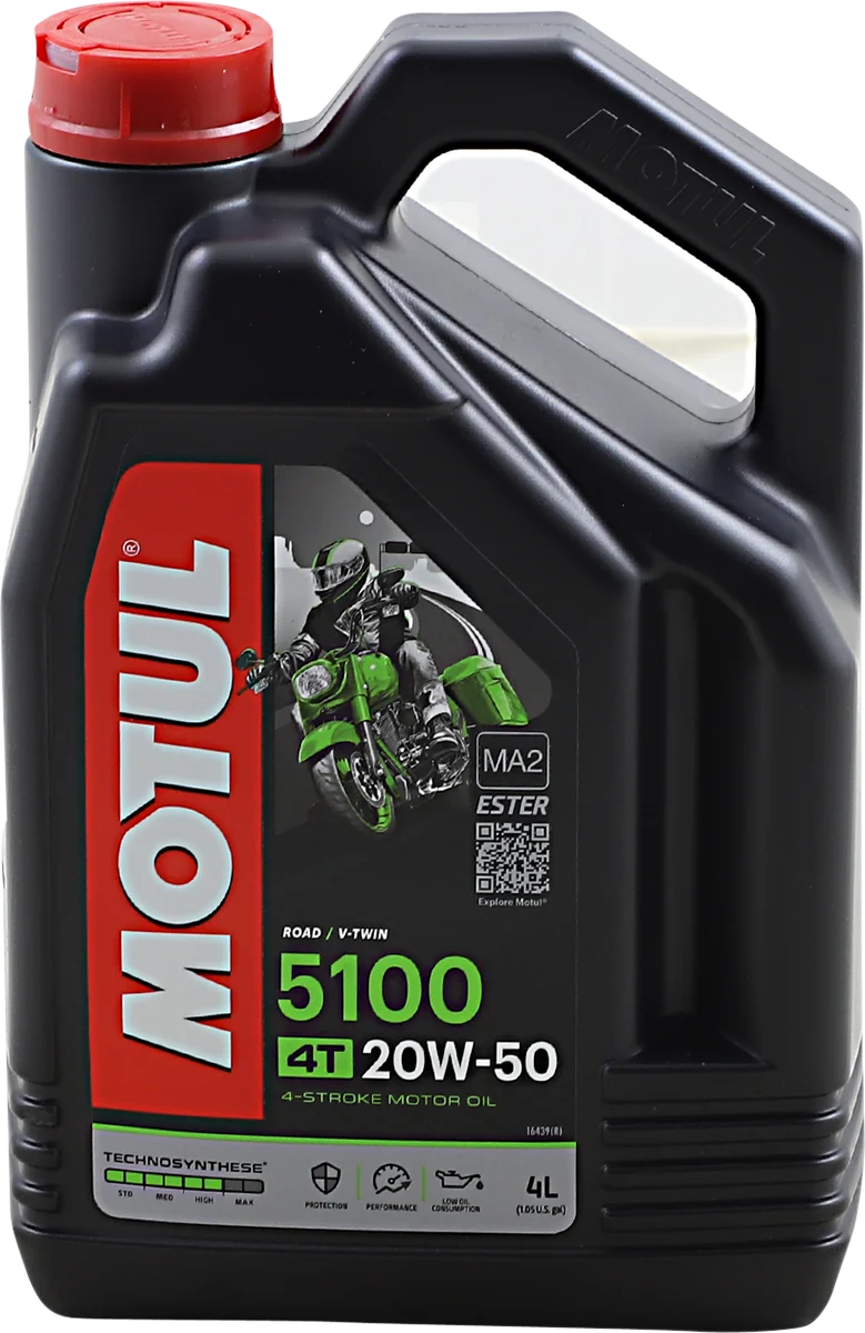 Official MOTUL 5100 4T Synthetic Blend Oil - 20W-50 - 4L 109945 Prestigious