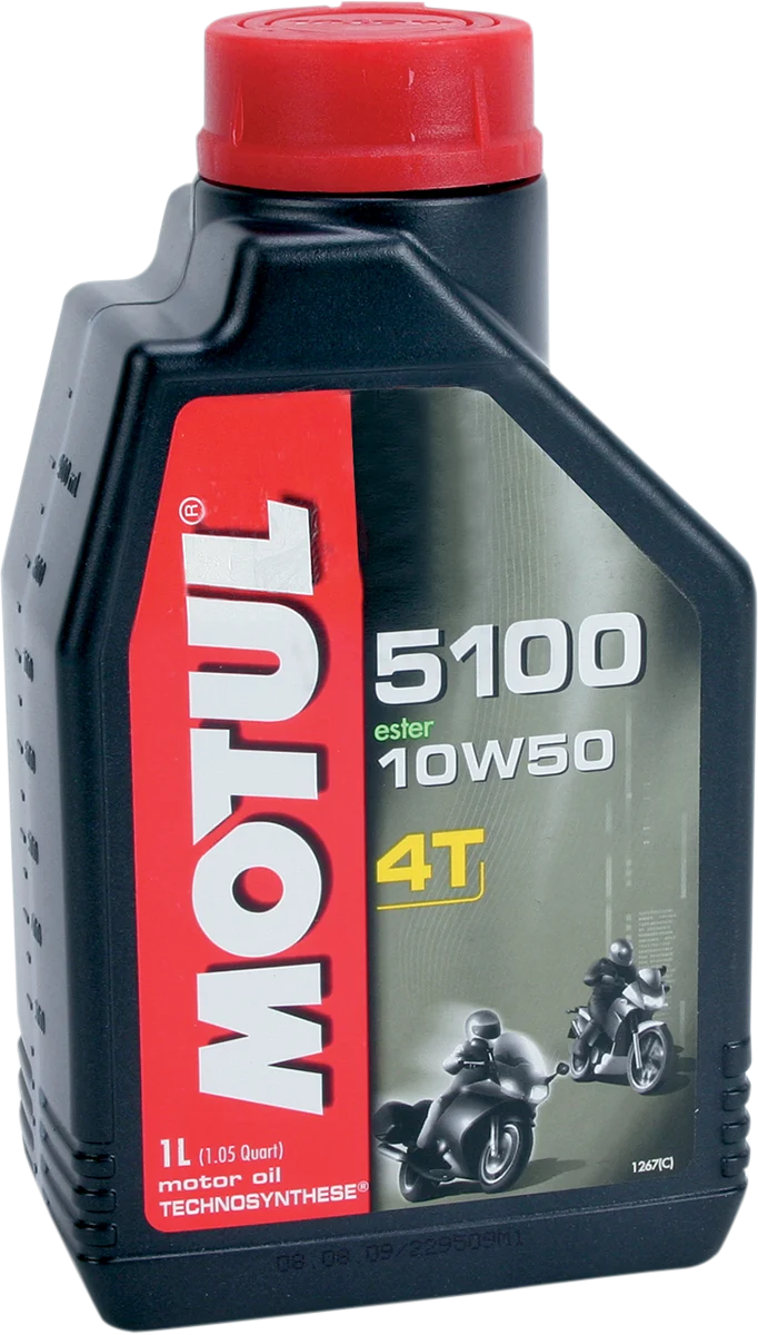 Powerful MOTUL 5100 4T Synthetic Blend Oil - 10W-50 - 1L 104074 Convenient