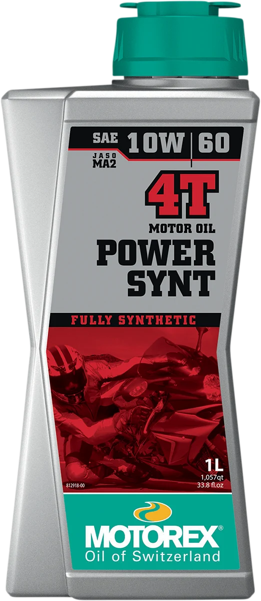 High-Performance MOTOREX Power Synt 4T Engine Oil - 10W-60 - 1L 308252 Solid