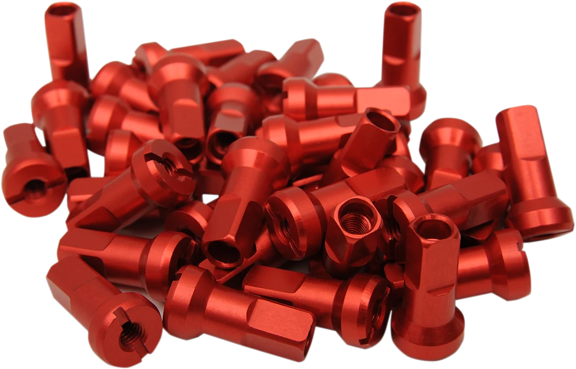 Organic MOOSE RACING Spoke Nipples - MX1 - Red - 9 Gauge - Set 24-930 Soft