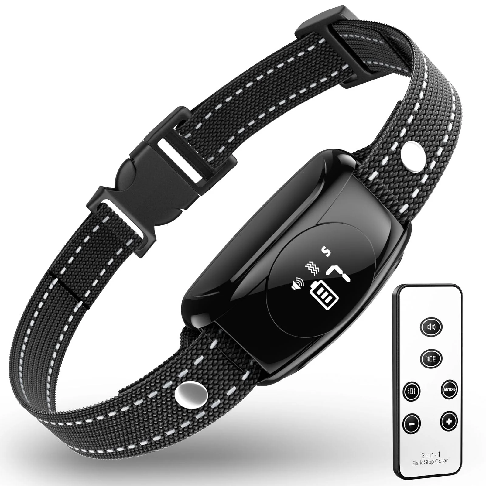 Modern ALKD No-Shock Bark Collar with Beep Vibration – IPX7 Waterproof 7 Levels Remote Training 15-120 lbs Innovative