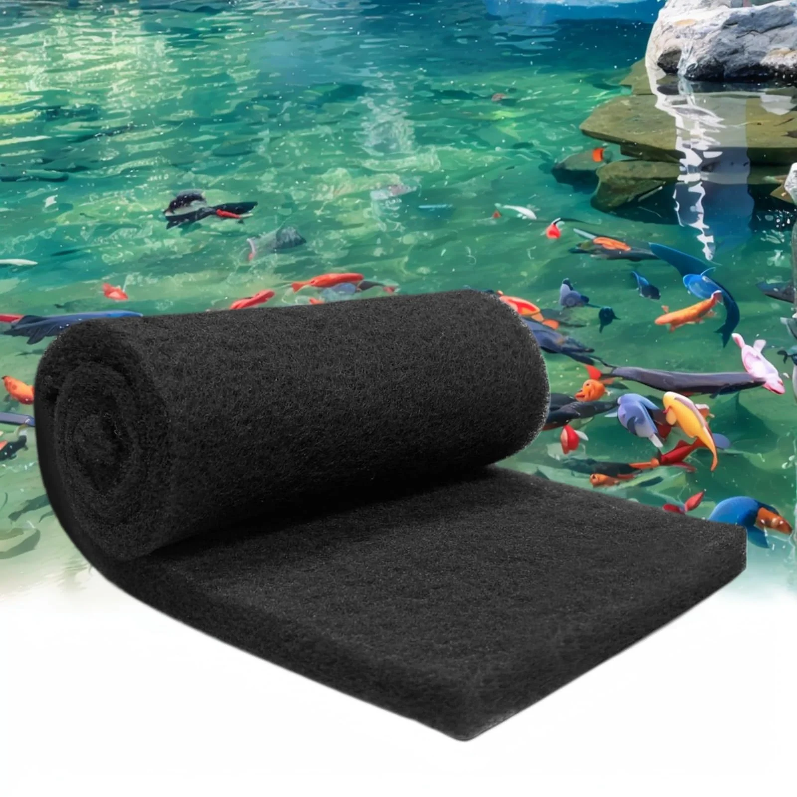 Professional GourragePro Aquarium Carbon Pad – Premium Cut to Fit 10.5x72in Lightweight