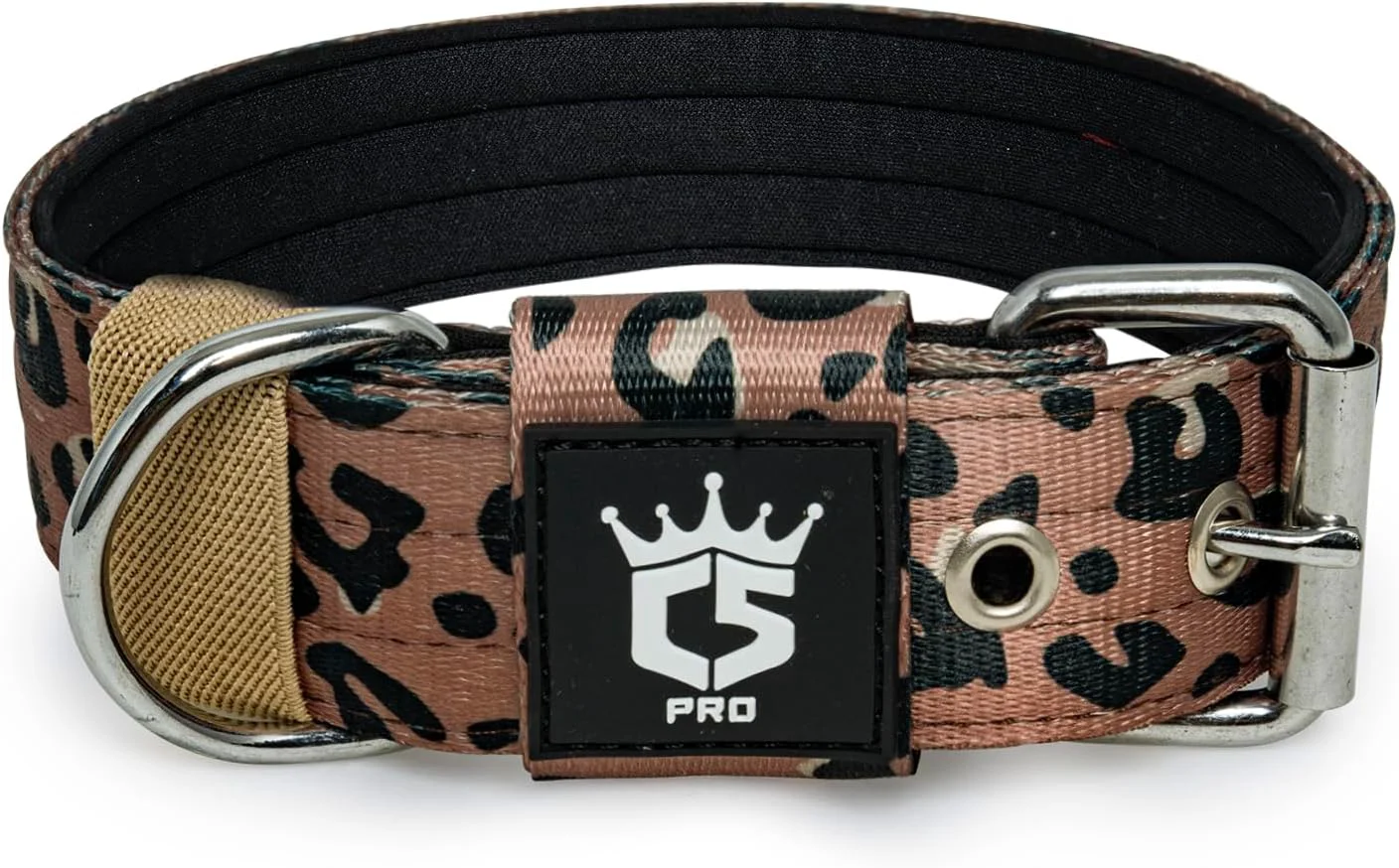 Responsible TSPRO Tactical Dog Collar 1.5 Inch Wide Thick Dog Collars with Heavy Duty Metal Buckle Durable Strong Adjustable for Medium to Large Dogs Leopard Print L Smart