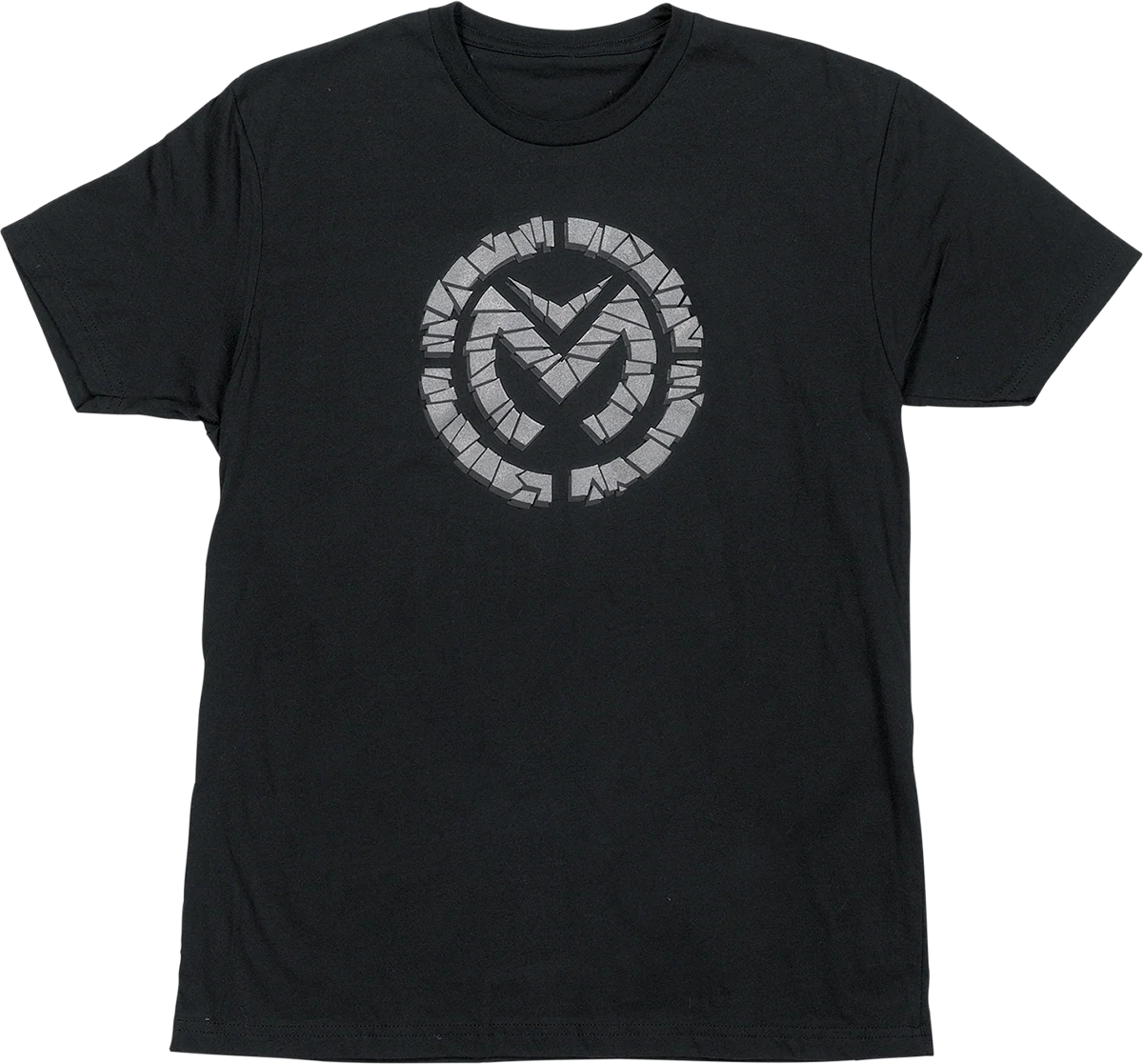 Recyclable MOOSE RACING Fractured T-Shirt - Black Silver - XL 3030-22756 Advanced