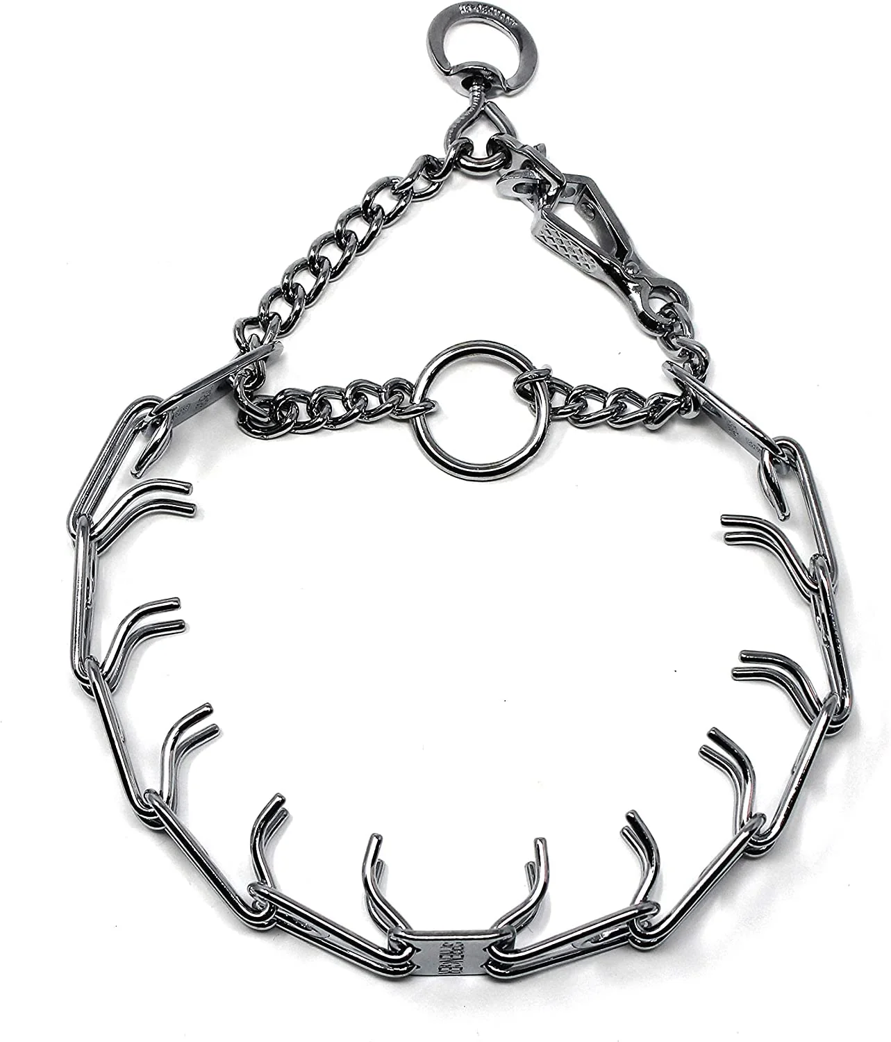 Dependable Herm Sprenger Ultra-Plus Chrome Plated Prong Collar 2.25mm x 16in Small with Quick Release – Made in Germany Official