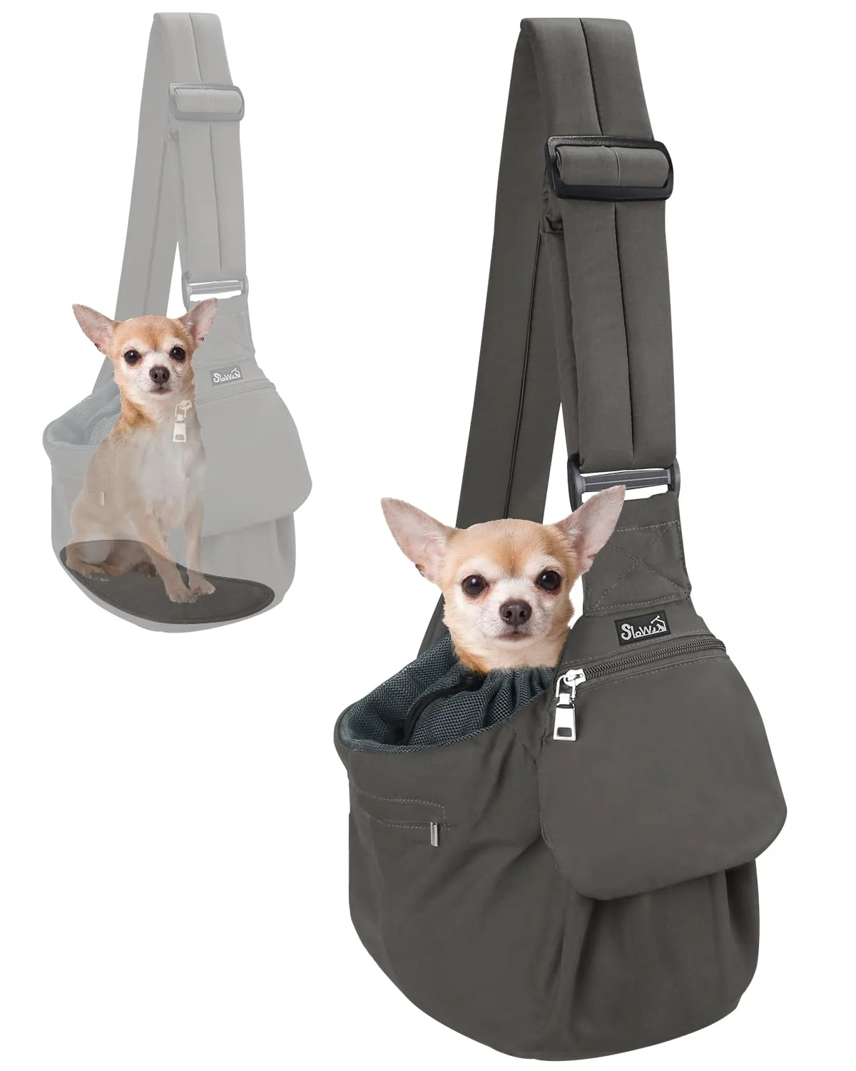Efficient SlowTon Dog Carrier Sling - Hard Bottom Small Dog Carrier with Adjustable Straps Contemporary