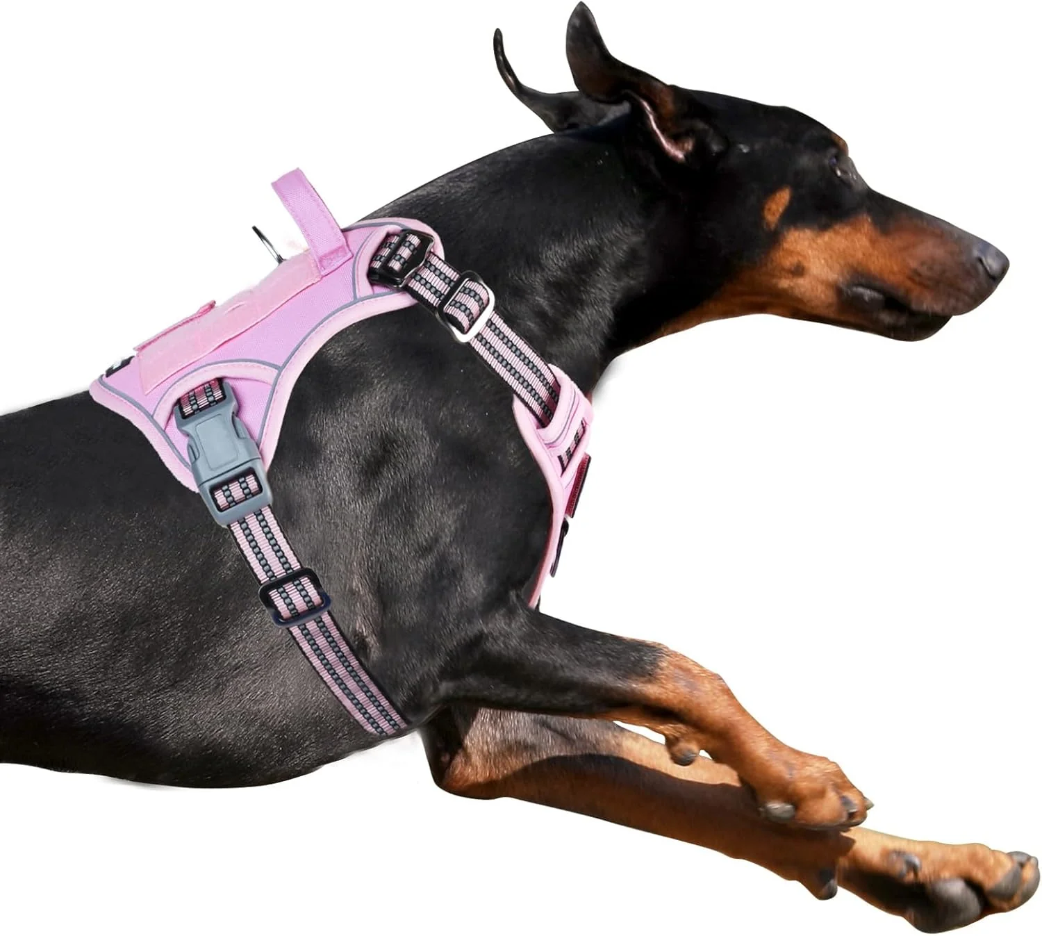 Luxury BUMBIN Tactical Dog Harness for Large Dogs No Pull Famous TIK Tok No Pull Puppy Harness Fit Smart Reflective Pet Walking Harness for Training Adjustable Dog Vest Harness with Handle Pink L High-Performance