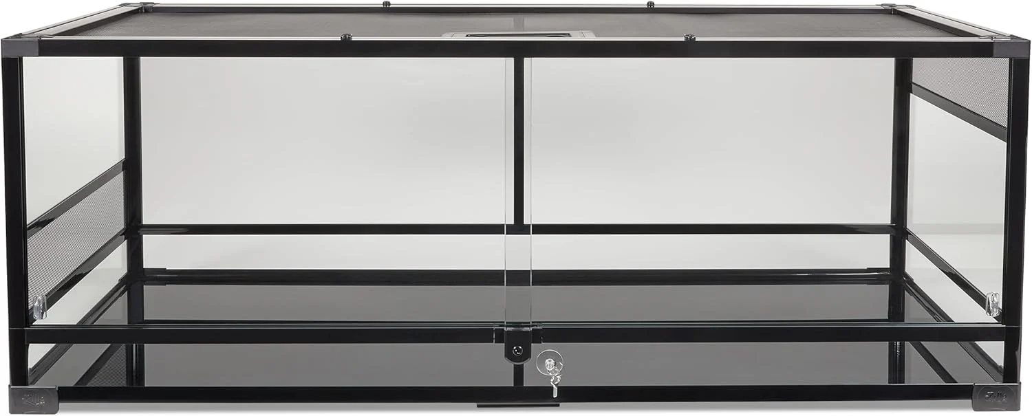 Lightweight Zilla QuickBuild Reptile 65 Gallon Glass Terrarium Habitat with Sliding Door For Geckos Snakes Lizards Frogs Turtles and Tortoises 48 x 18 x 18 Fashionable
