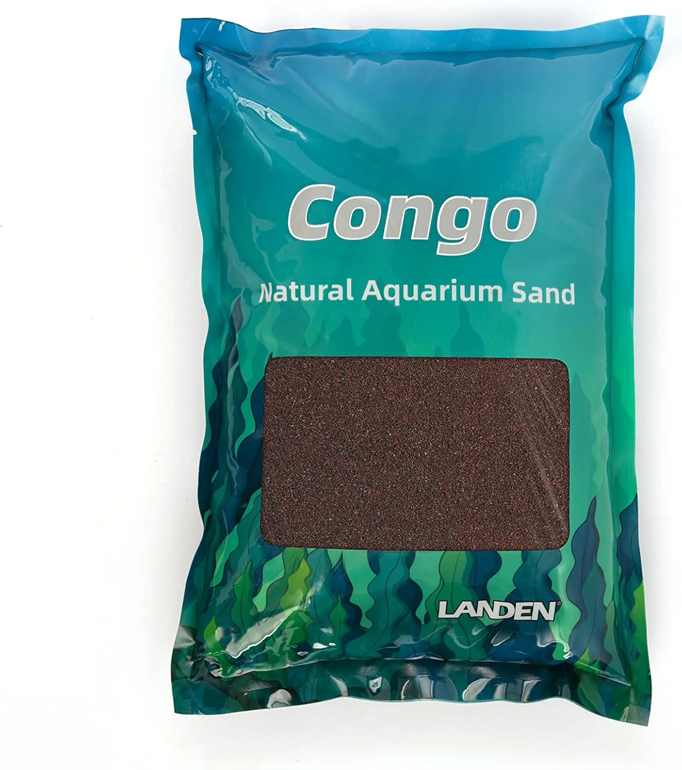 Original LANDEN Congo Aquascape Sand for Aquarium Landscape 2L 9lbs Brown Aquarium Natural Fine Decorative Sand Tropical Rainforest Biotope Aquariums Depth Enhancing 0.4-0.9mm High-Grade
