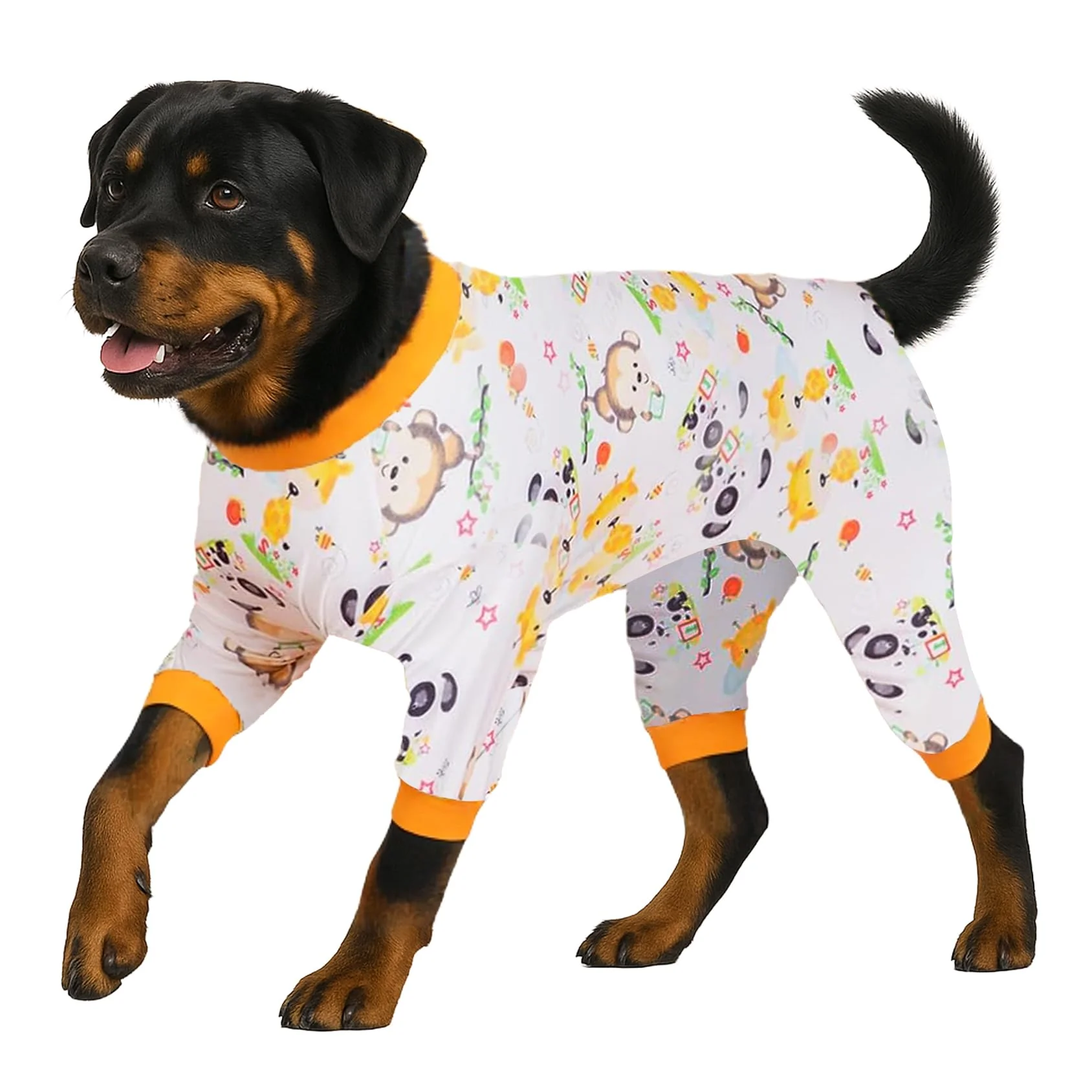 Excellent LovinPet American Pitbull Pajamas – Large Dog Anxiety Relief Shirt UV Protection Recovery Wear Orange XXL Comfortable