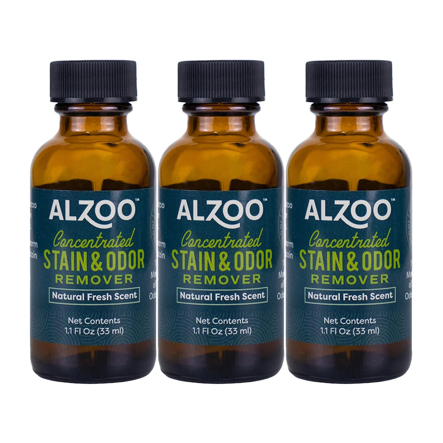 Flexible ALZOO Concentrated Stain Odor Remover Refill – 3 Pack Plant-Based Pet-Safe Fast