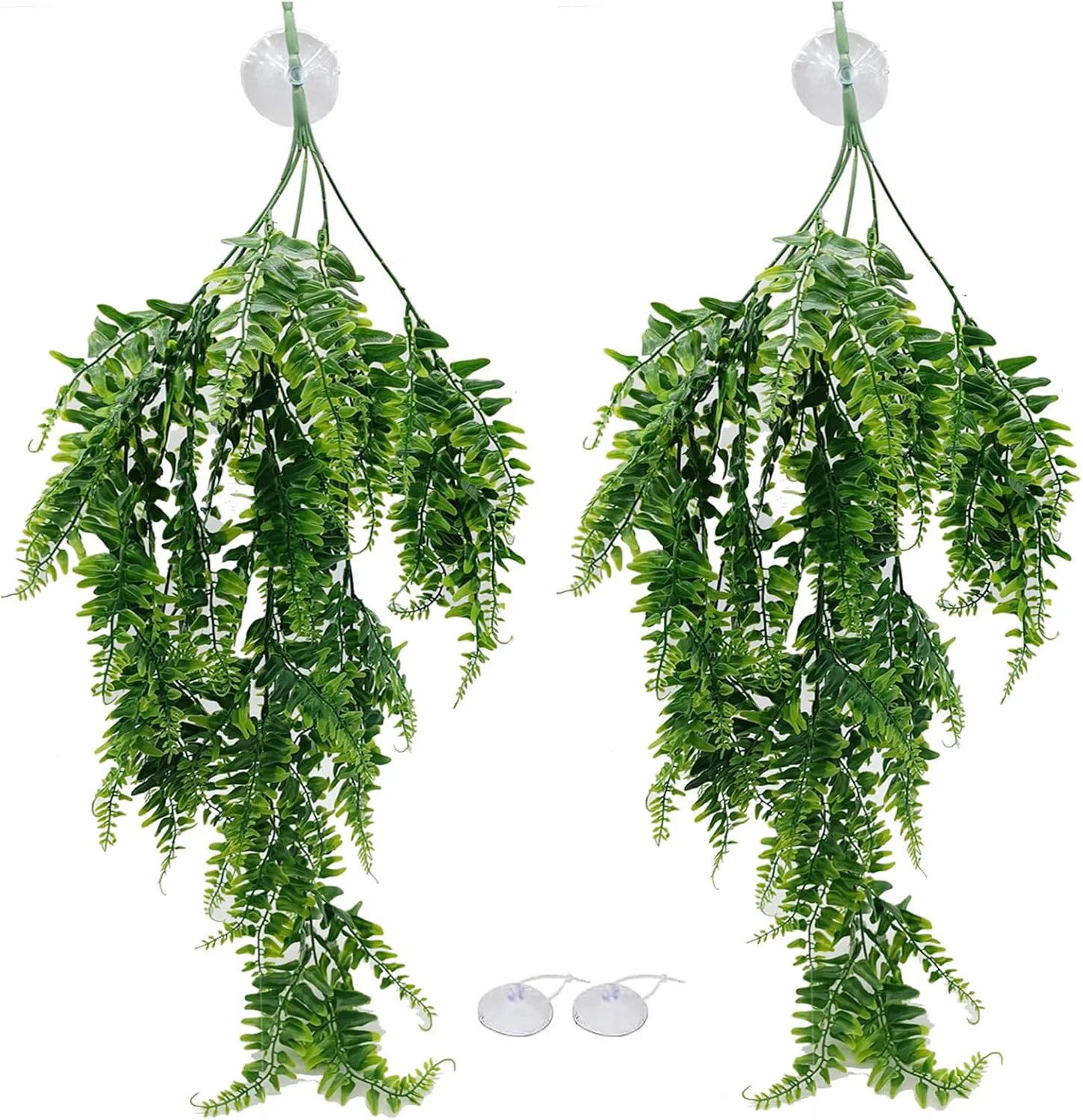 Smooth 2pcs Reptile Plants for Bearded Draded Tank Accessories Terrarium Plants Artificial Decor for Snake Cage Fake Plant for Leopard Gecko Habitat Lizard Chameleon Ball Pythons Group B2 Fast