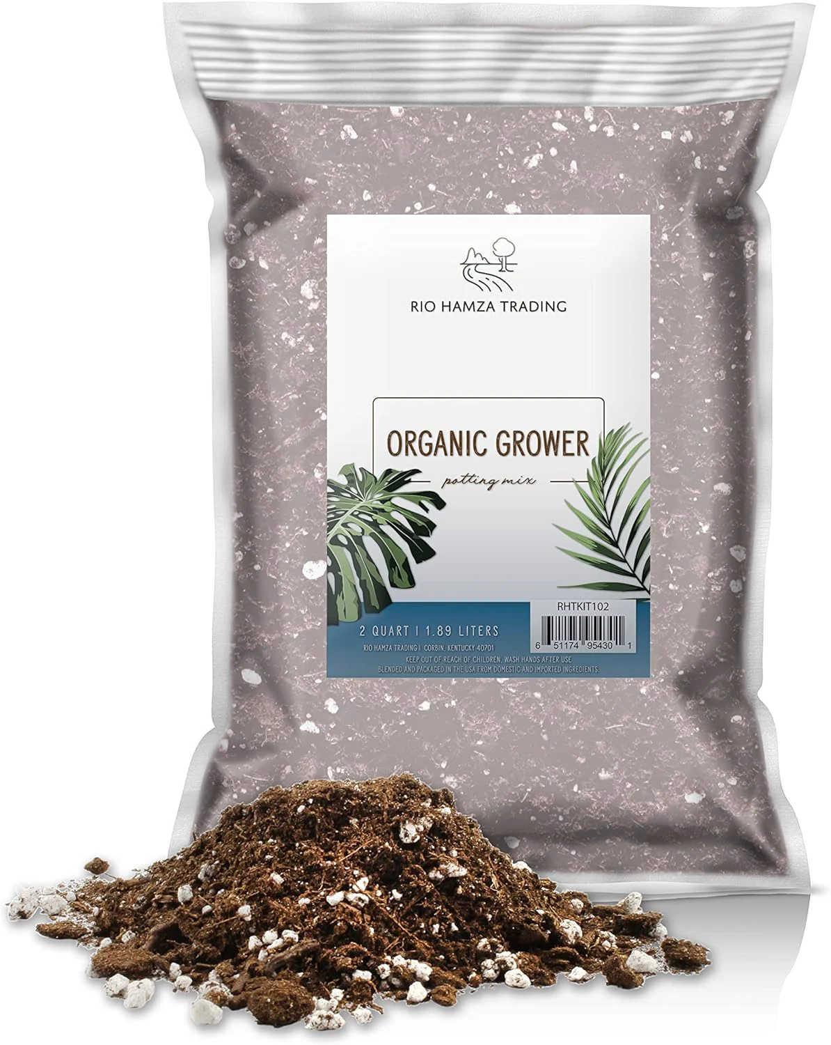 Outstanding Organic Professional Grower Mix 2 Quarts Fast Draining Potting Soil Blend Pure