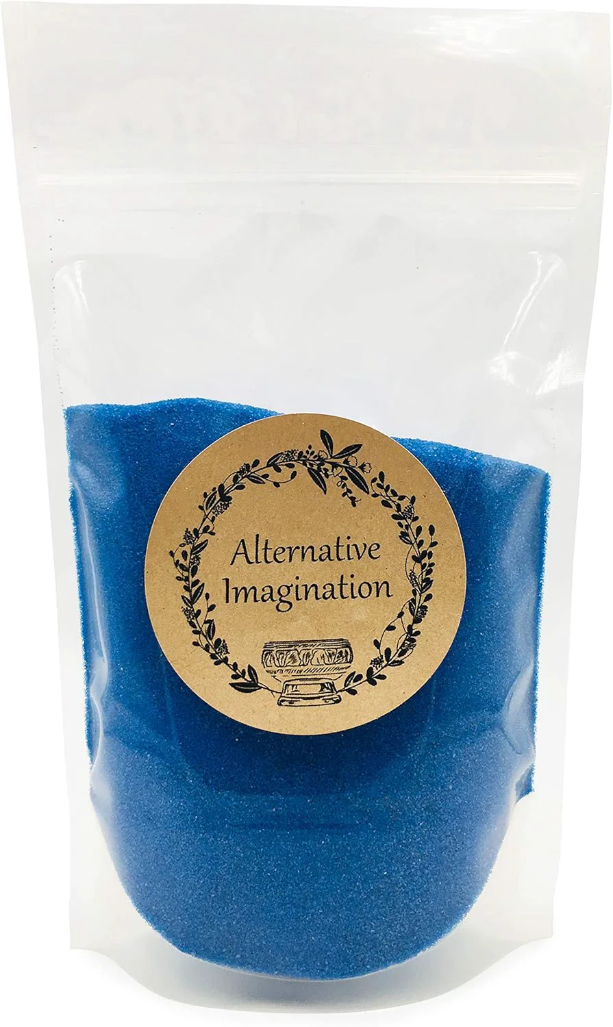 Premium Blue Sand - Fine Sand for Zen Garden Resin Incense Burner Smudge Bowl Ritual Incense Cast Iron Cauldron Unity Ceremony Sensory Bin Table Mandalas Crafts by Imagination 1 Pound Solid