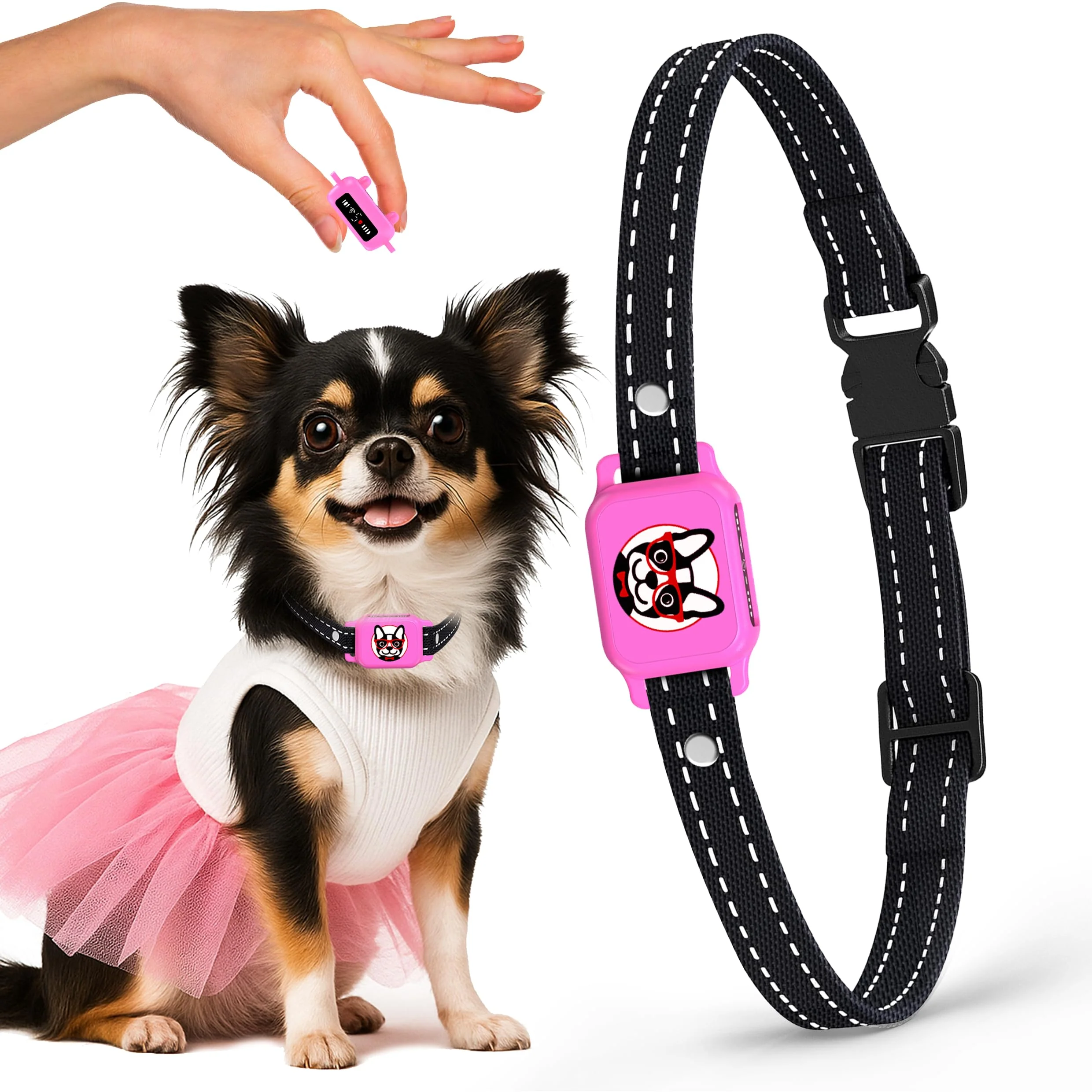 High-Quality ELECANE Bark Collar for Small Dogs 5–15 lbs – No Shock Magnetic Charging 3 Modes Exceptional