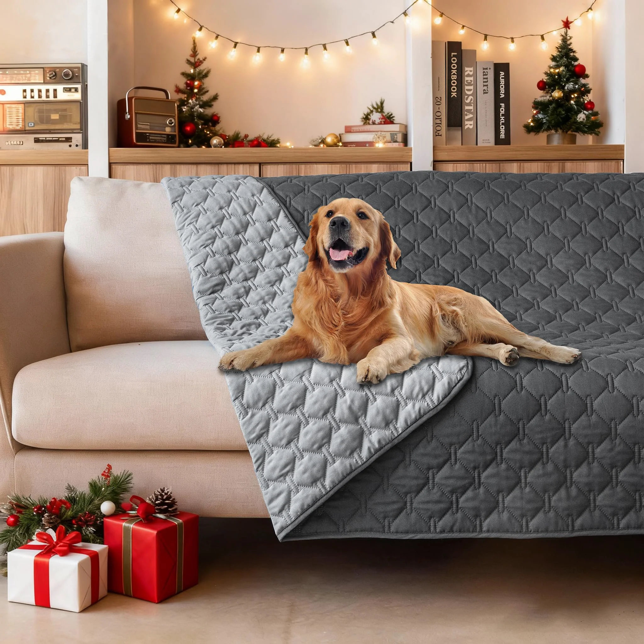 Natural Gogobunny 3X Stronger Waterproof Pet Blanket - Scratch-Proof Furniture Protector 52x82 in Fashionable