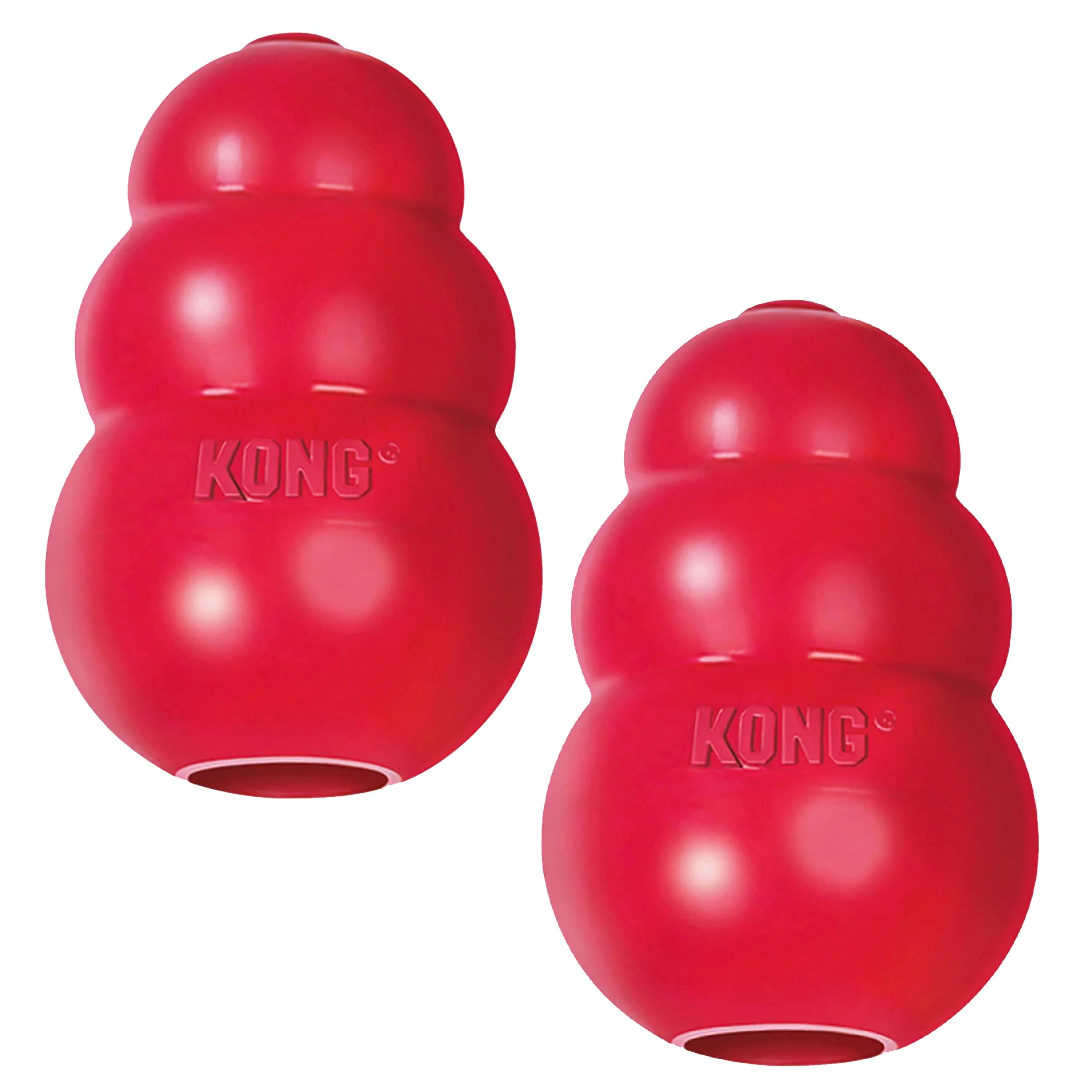 Modern KONG Classic Stuffable Dog Toy – Pack of 2 for Medium Dogs Durable Red Rubber Contemporary