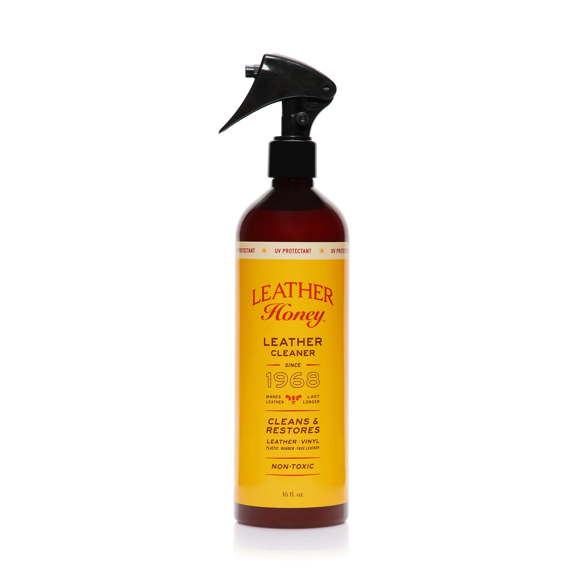 Fine Leather Honey Leather Cleaner Spray with UV Protectant – Non-Toxic Made in USA Since 1968 Crafted