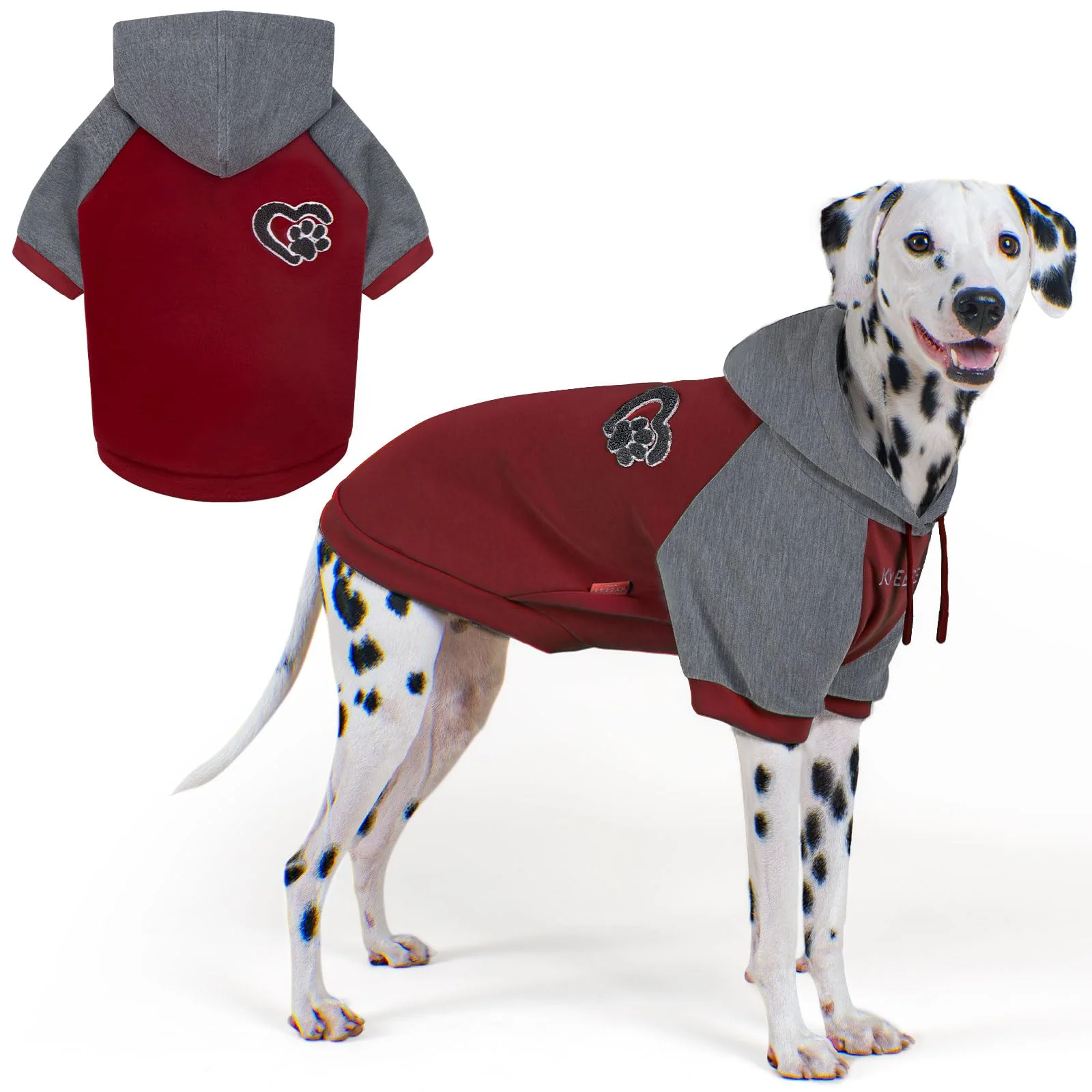 High-End KYEESE Dog Hoodie Stretchy Winter Sweatshirt with Leash Hole Certified