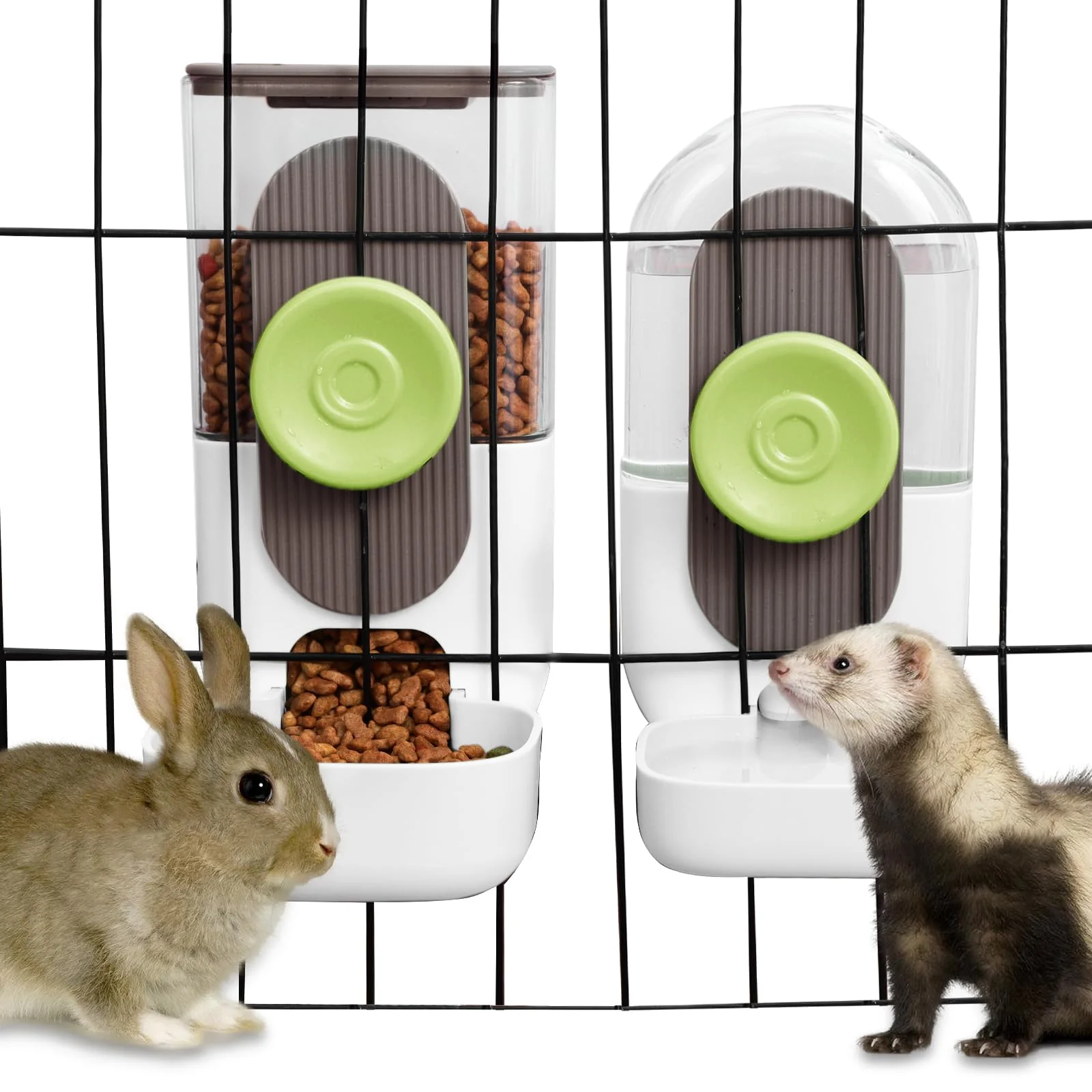 Refined Lemtrflo Hanging Automatic Food Water Dispenser for Small Pets 1L – 2-Pack Innovative