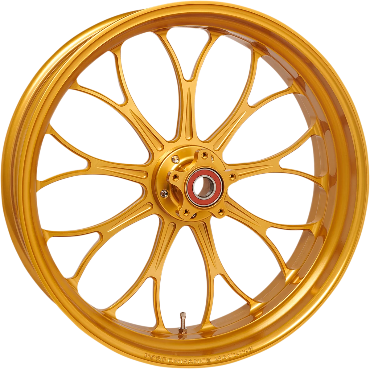 High-Quality PERFORMANCE MACHINE PM Wheel - Revolution - Front - Dual Disc with ABS - Gold Ops - 21x3.5 12047106RVNJAPG Luxury