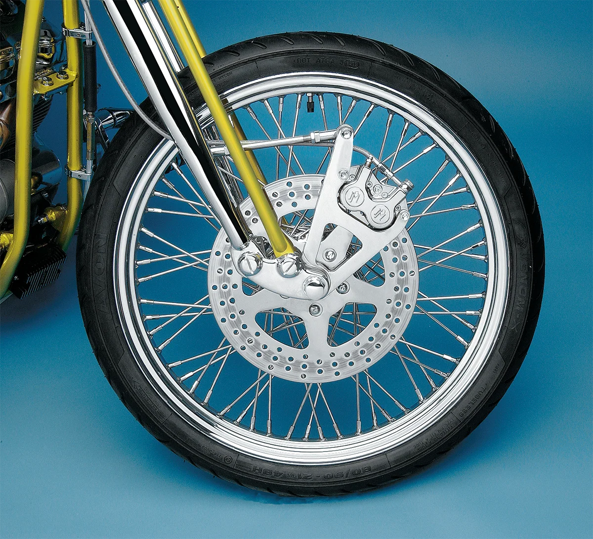 Genuine PERFORMANCE MACHINE PM Single Disc Caliper - Front - Polished - Springer 88-99 1217-0017P Versatile