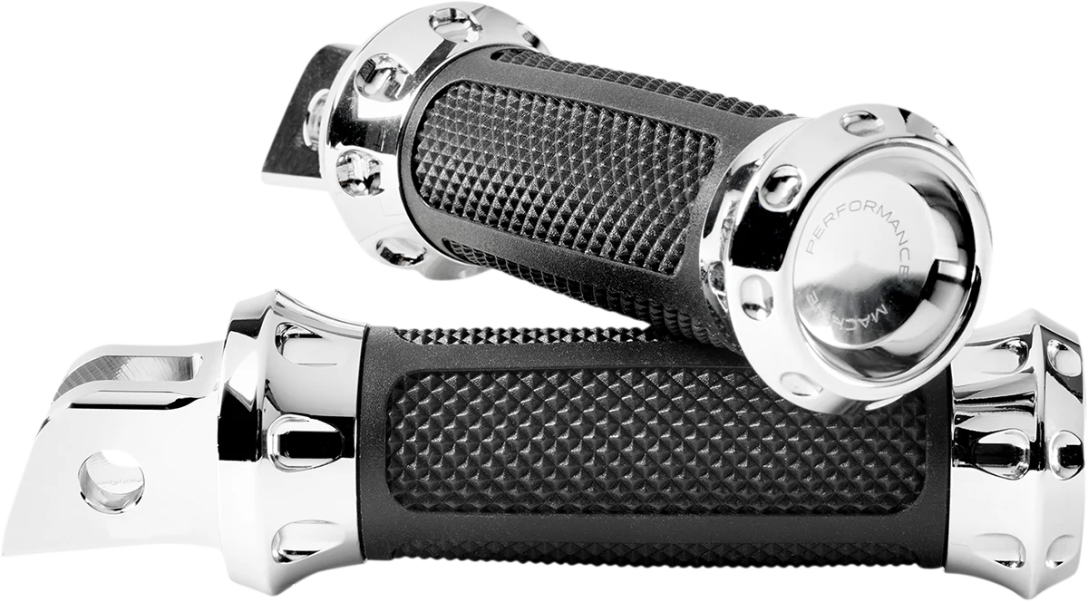 Relaxed PERFORMANCE MACHINE PM Over Drive Footpeg - M8 - Chrome 0035-1243M-CH Effective