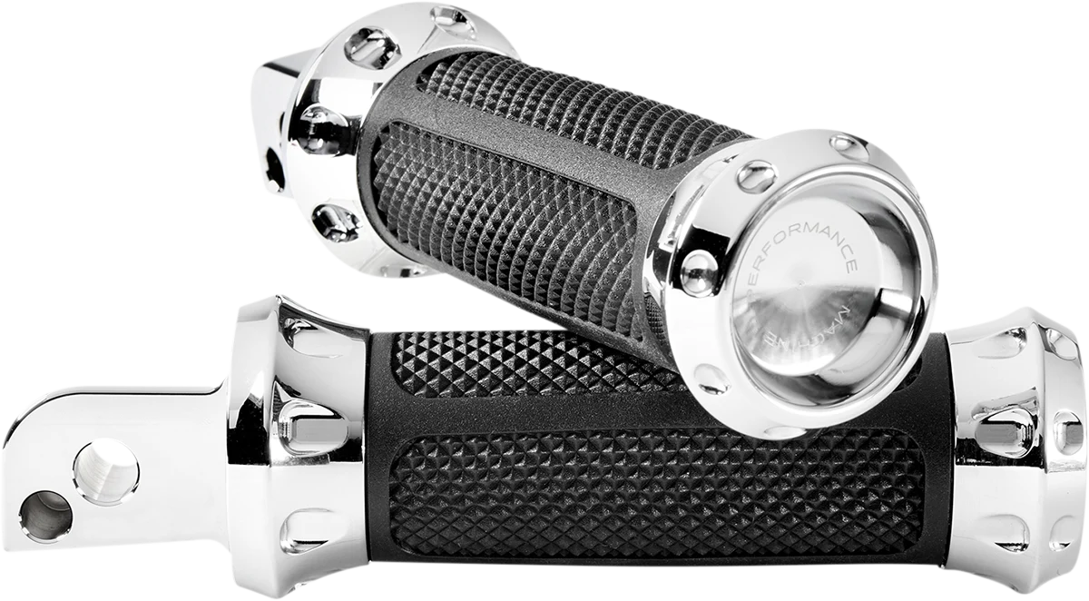 Green PERFORMANCE MACHINE PM Over Drive Footpeg - M8 - Passenger - Chrome 0035-1245M-CH High-Performance