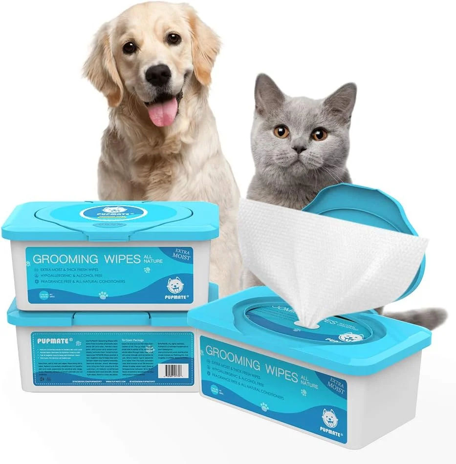 Minimalist Pet Wipes for Dogs Cats Extra Moist Thick Grooming Puppy Wipes with 100 Fresh Counts Aloe Vera Nature Flexible