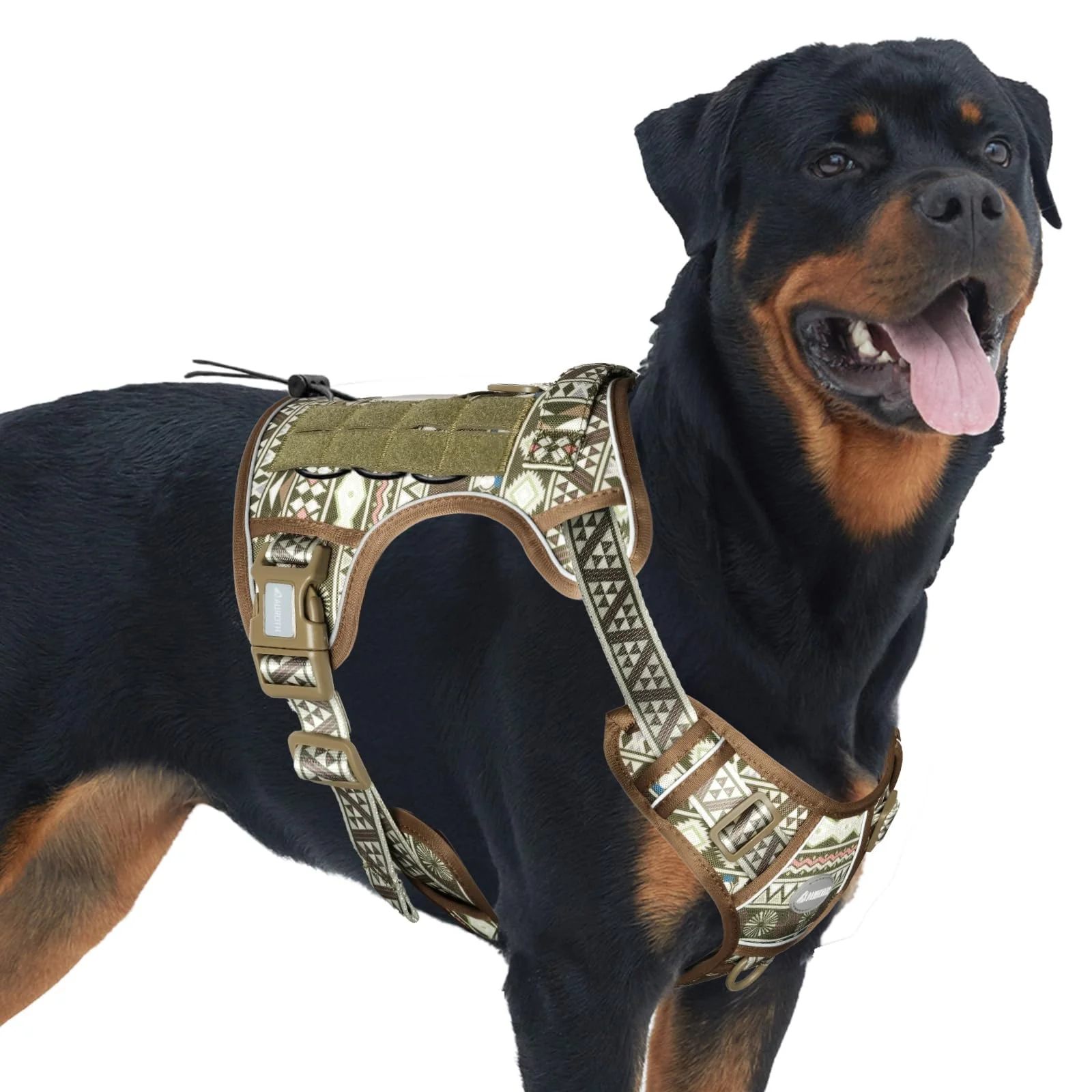 High-Performance AUROTH Tactical Dog Harness for Large Dogs No-Pull Adjustable Reflective Easy Control High-Quality