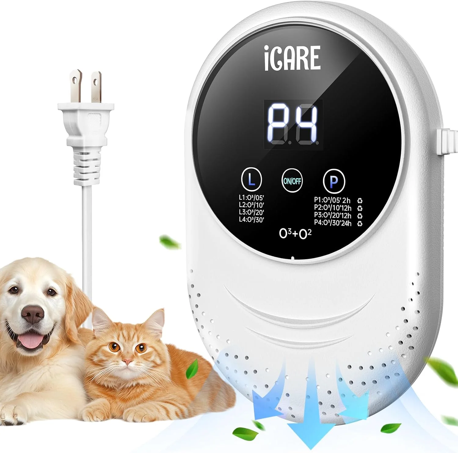 Responsible Ozone Odor Eliminator for Strong Odor 99 Cat Litter Deodorizer Pets Poof Odor Removal Air Ionizers Home Plug-in Air Purifier for Bedroom Toilet Kitchen Shoe Smoke Formaldehyde Air Freshener Advanced
